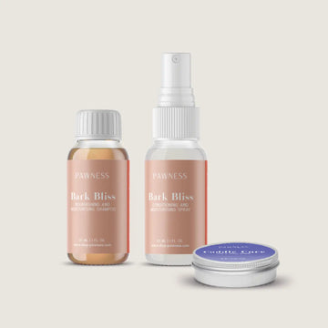 Mini Hundestell sett - Reisepakke med Shampo, Balsam og Potesalve