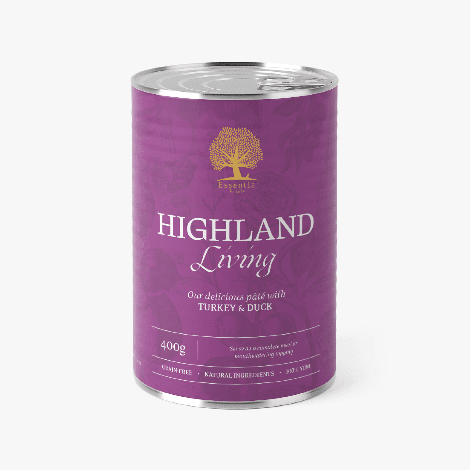 Essential Highland Living – Våtfôr med kalkun og and | 400g