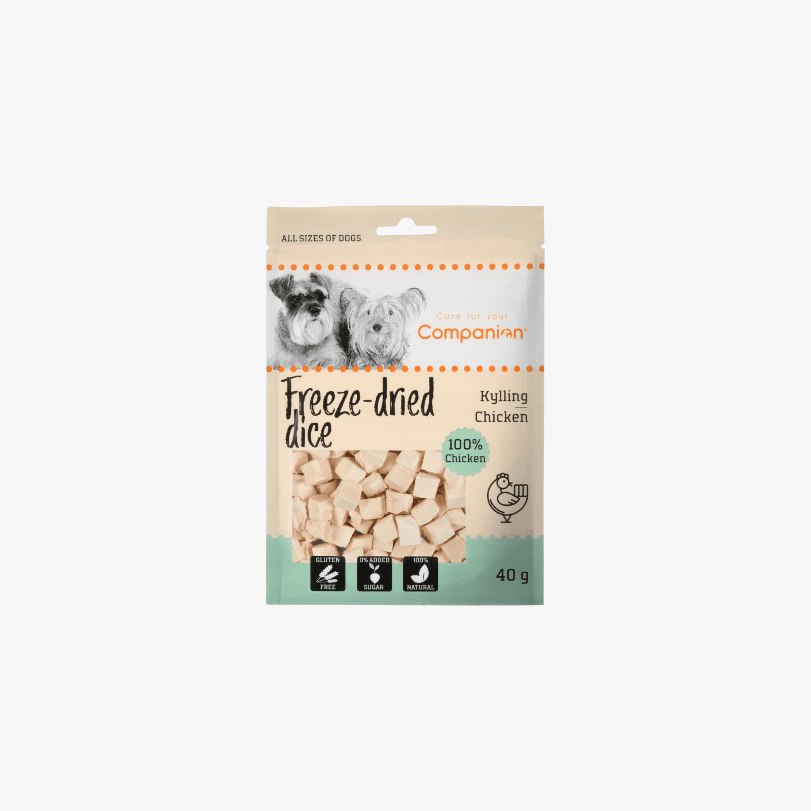 Freeze-dried Dice - Frysetørket godbiter 100% Kylling | 40g