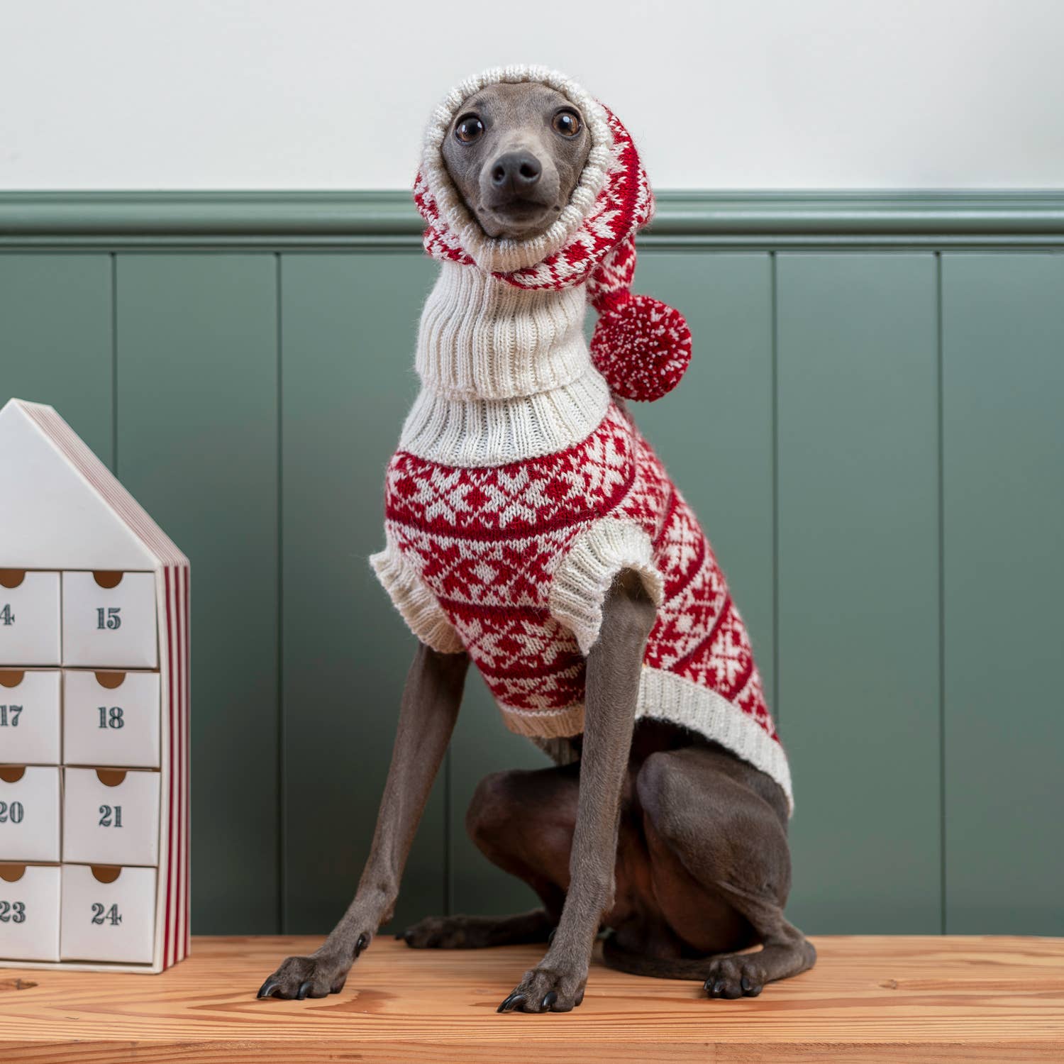 Christmas Snowflake Red – Alpakka ullgenser