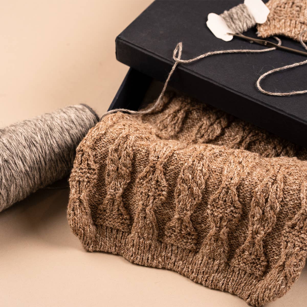 Aran Knot - Alpakke ullgenser | Stone