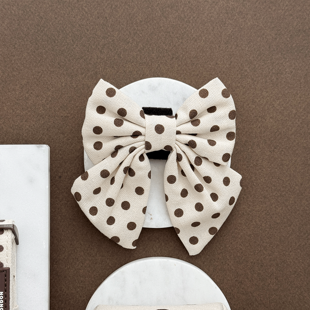 Tiramisu Polka Dot Sailor Bow Tie - Hundesløyfe