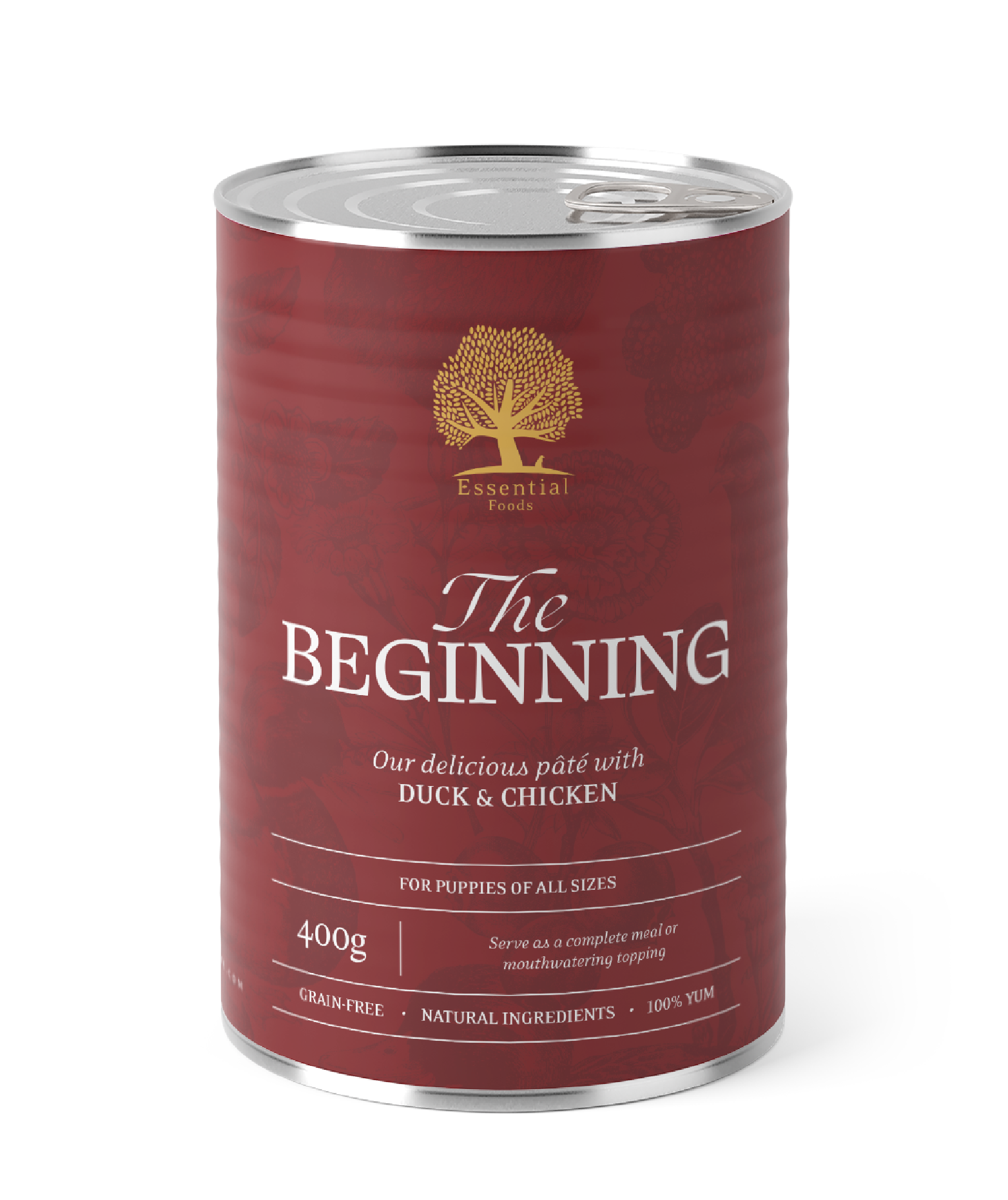 Essential the Beginning – Våtfôr med and og kylling | 400g