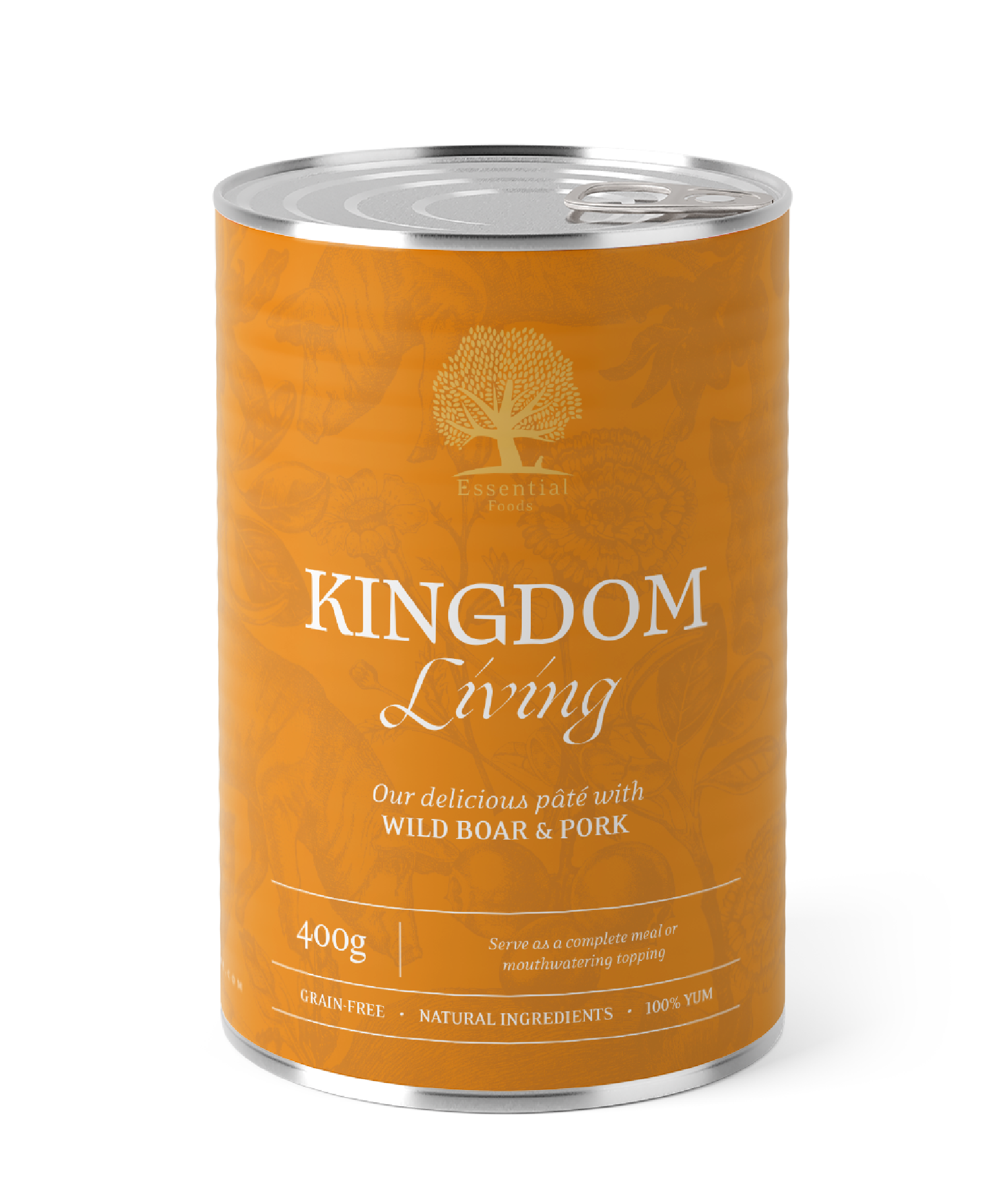 Essential Kingdom Living – Våtfôr med villsvin og svin | 400g