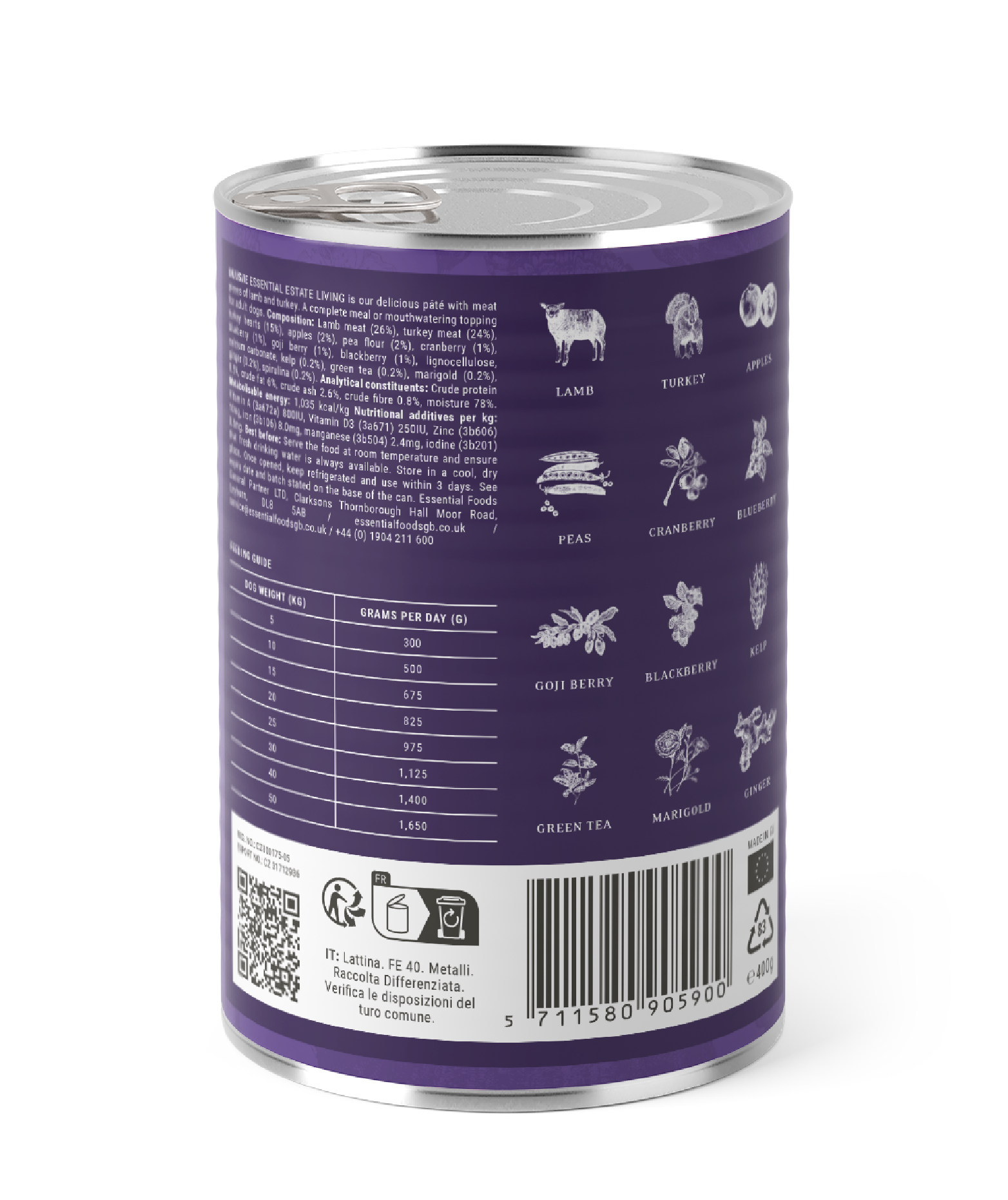 Essential Estate Living – Våtfôr med lam og kalkun | 400g