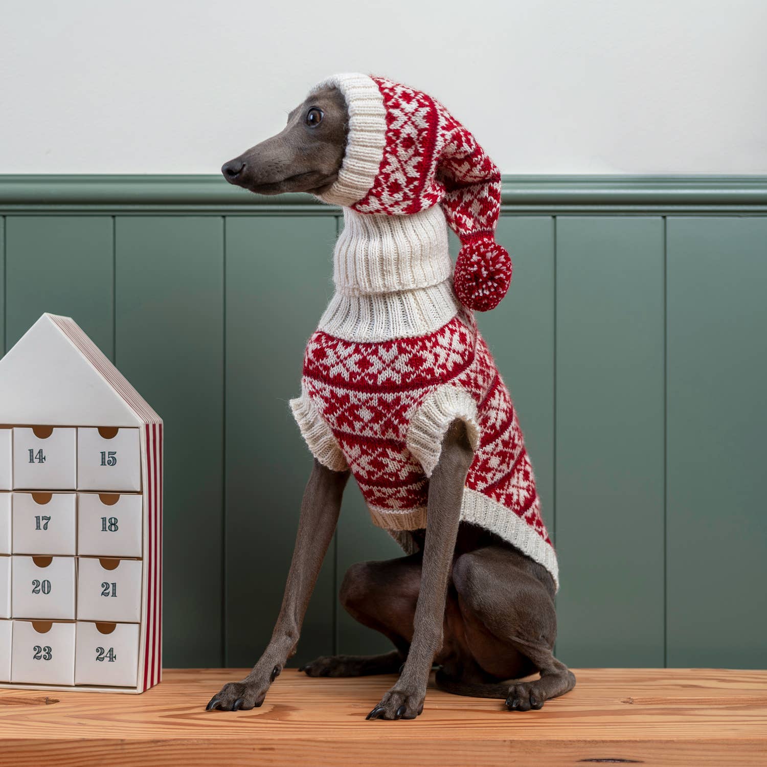 Snowflake Red – Alpakka ullgenser | Limited Edition
