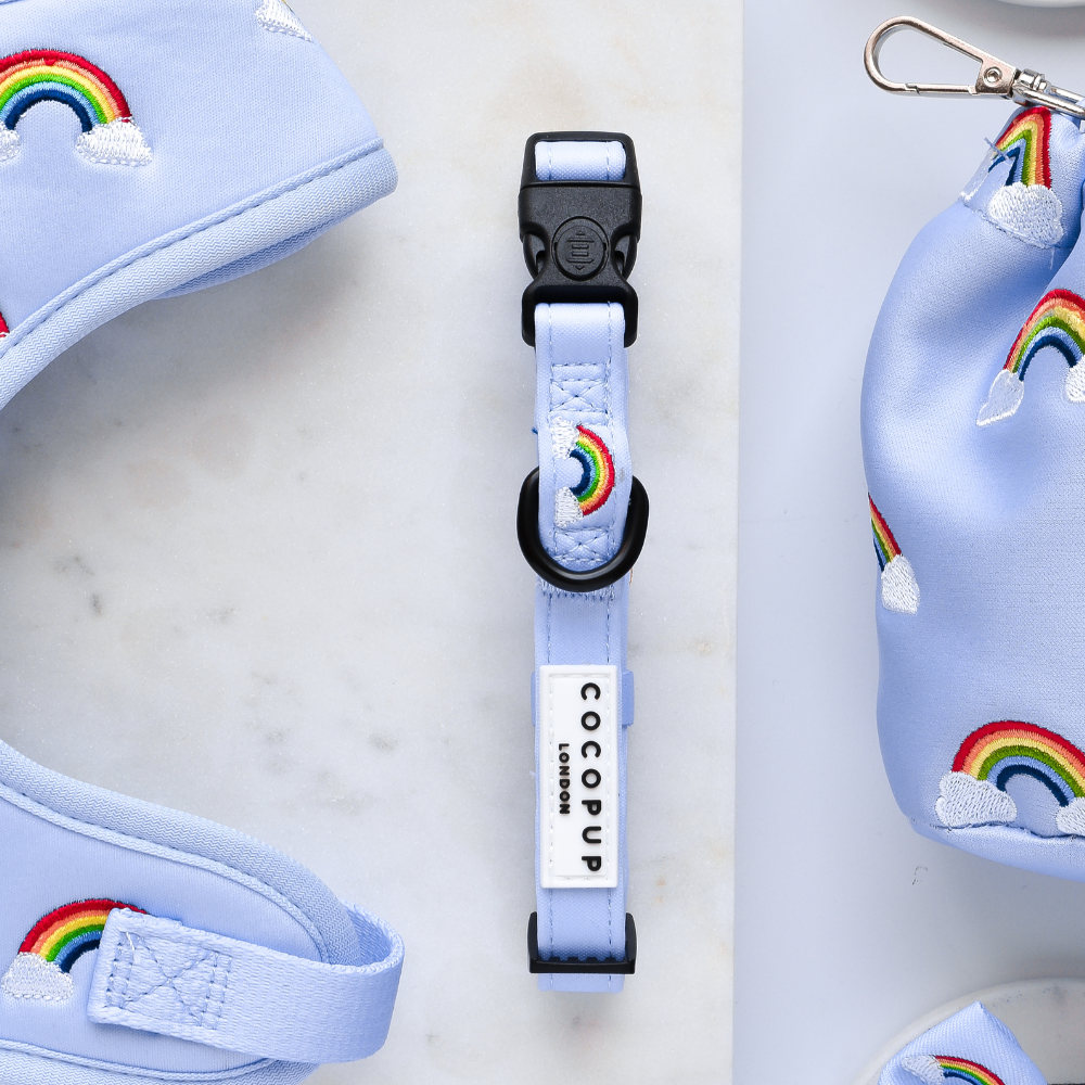 Over the Rainbow - Halsbånd med Regnbuemønster