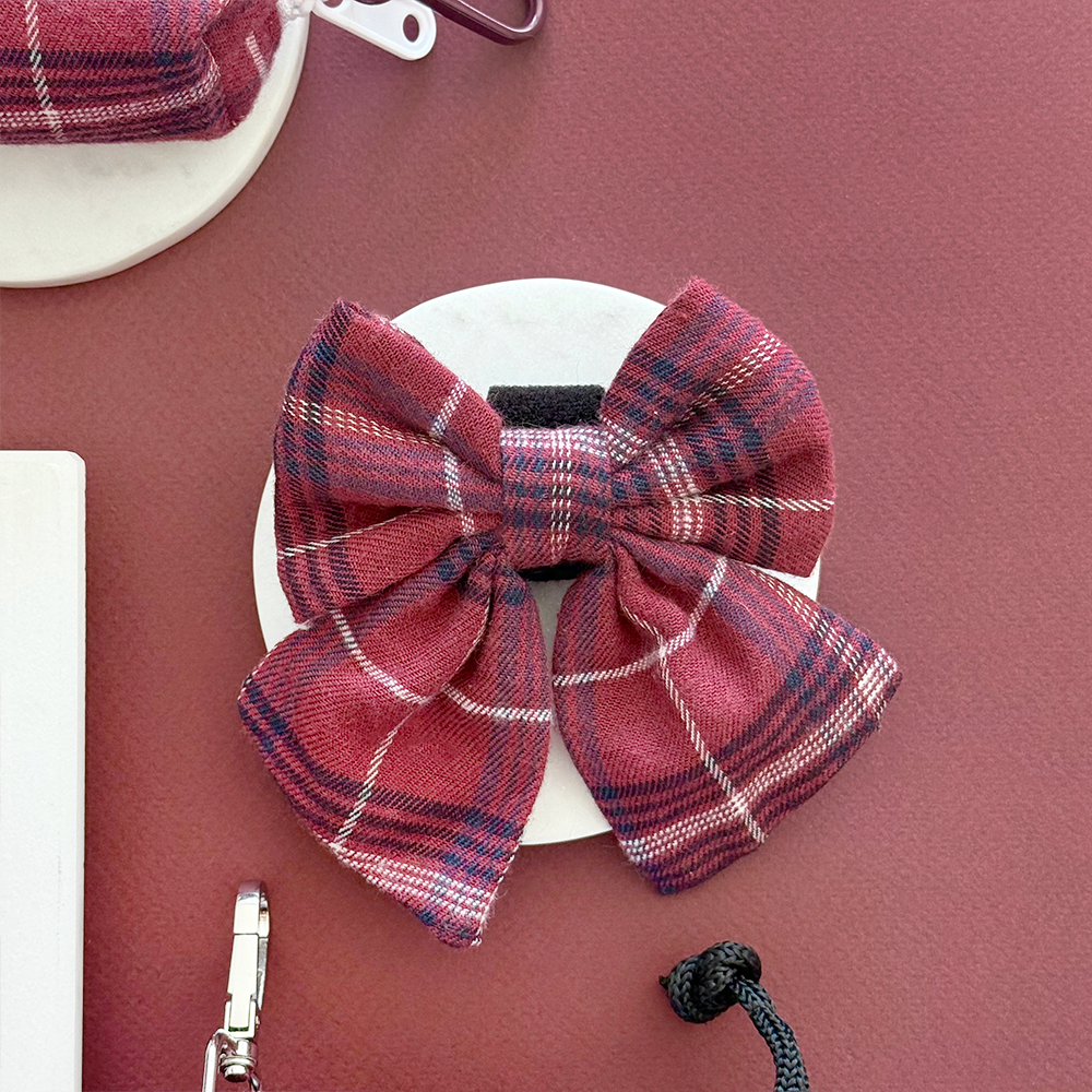 Mulberry Plaid Sailor Bow Tie - Sløyfe til hund