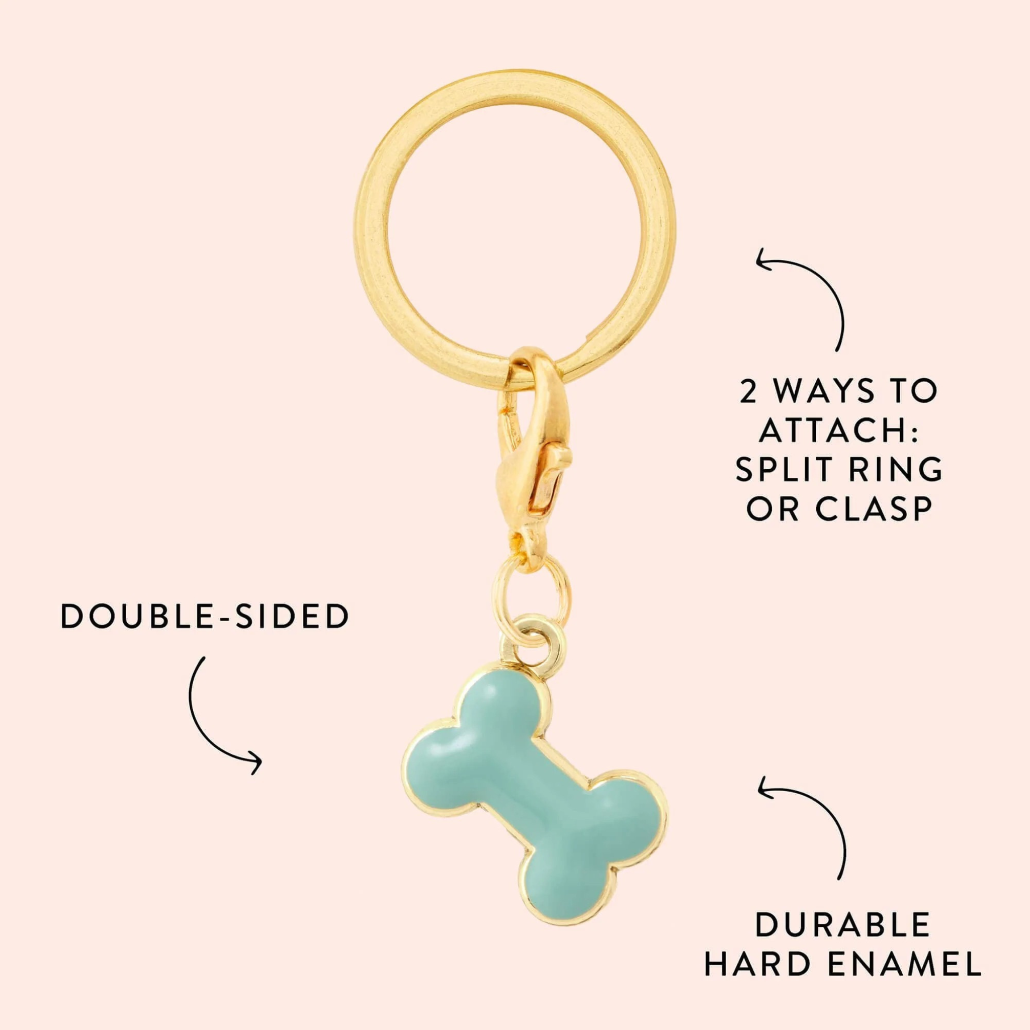 Blue Bone Charm - Halsbåndsmykke
