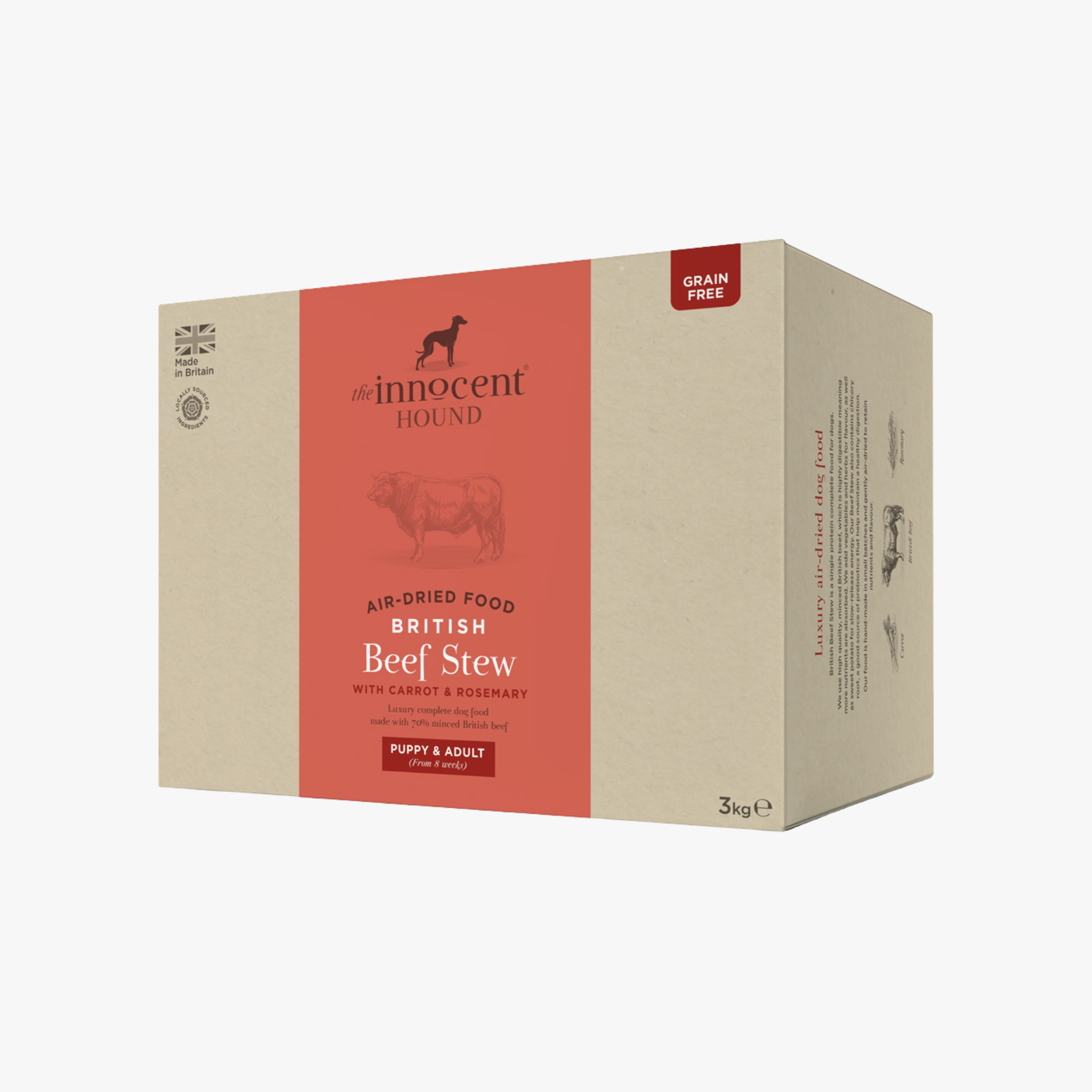 The Innocent Hound British Beef Stew – Lufttørket hundefôr med britisk storfe