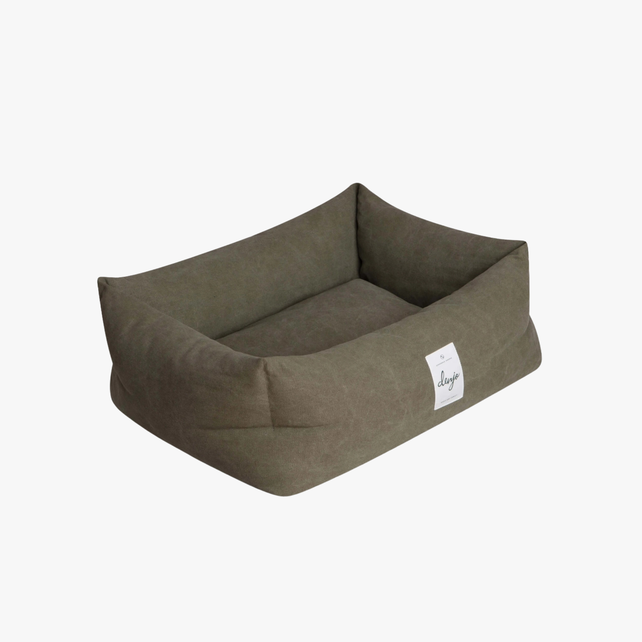 Classic Nest Desert Green - Hundeseng i bomullscanvas