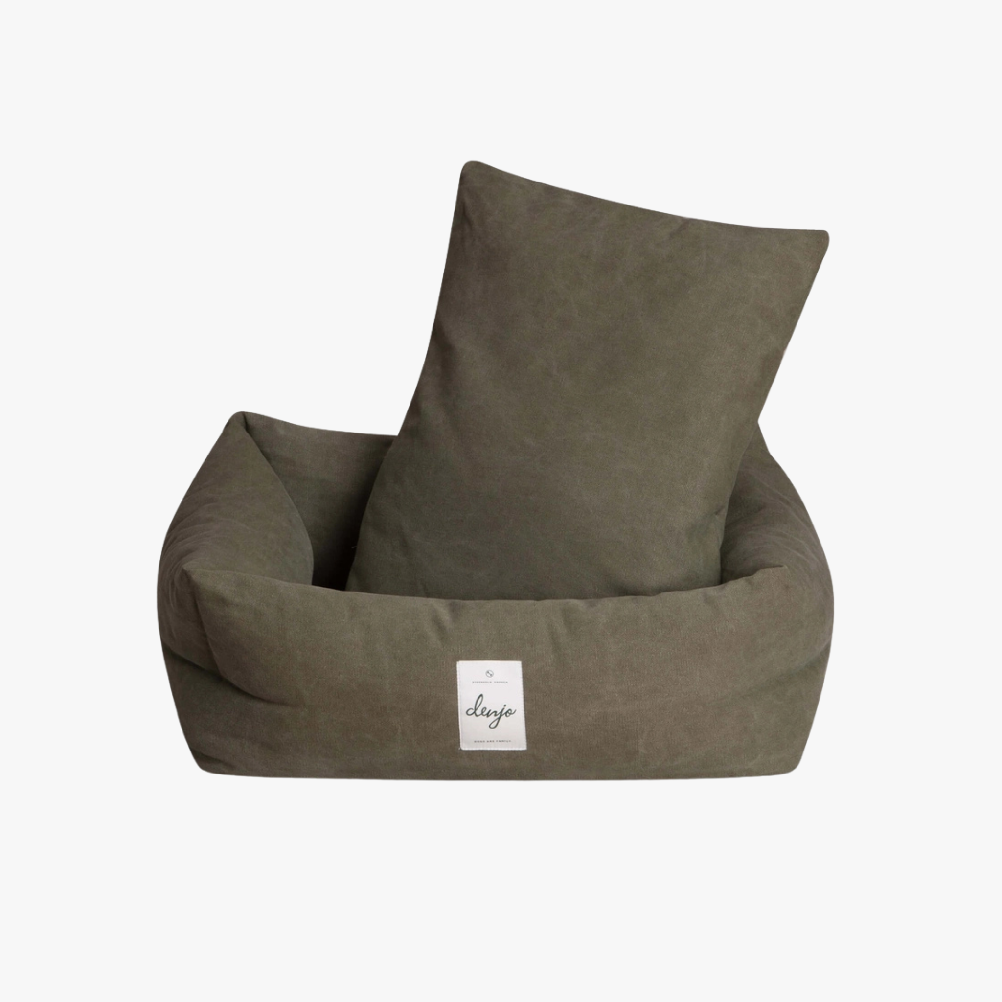 Classic Nest Desert Green - Hundeseng i bomullscanvas