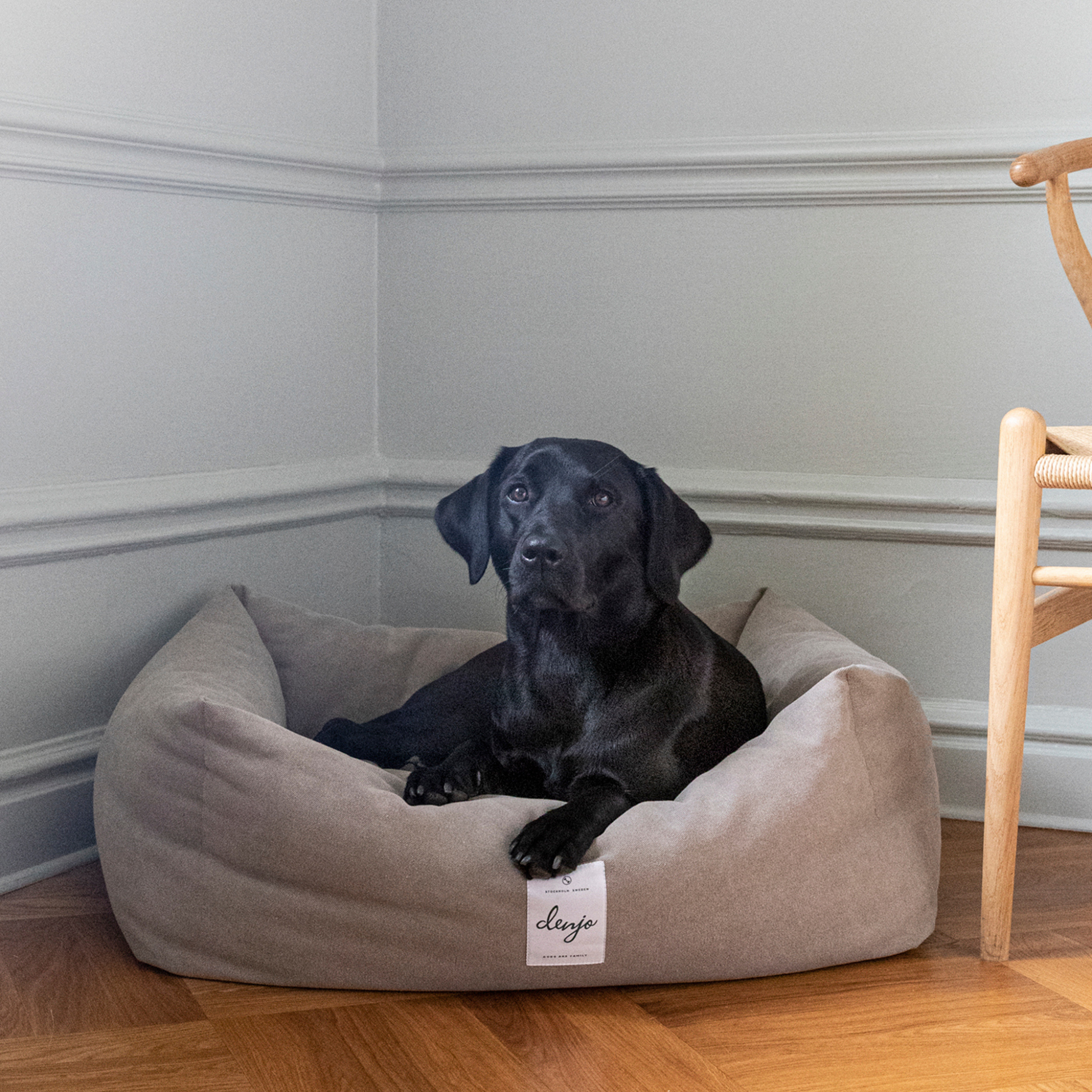 Classic Nest Sand Beige - Hundeseng i bomullscanvas