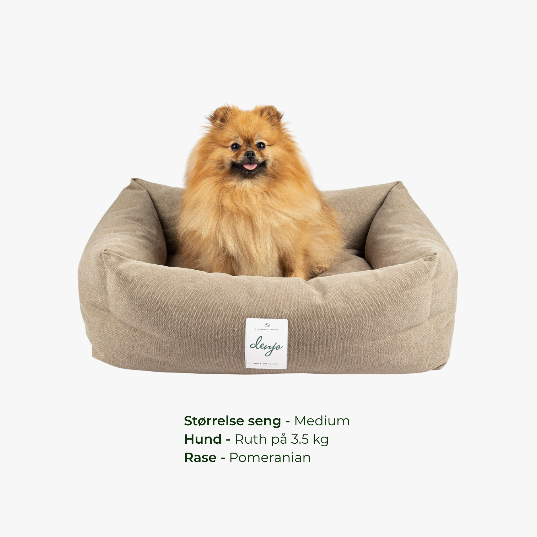 Classic Nest Sand Beige - Hundeseng i bomullscanvas