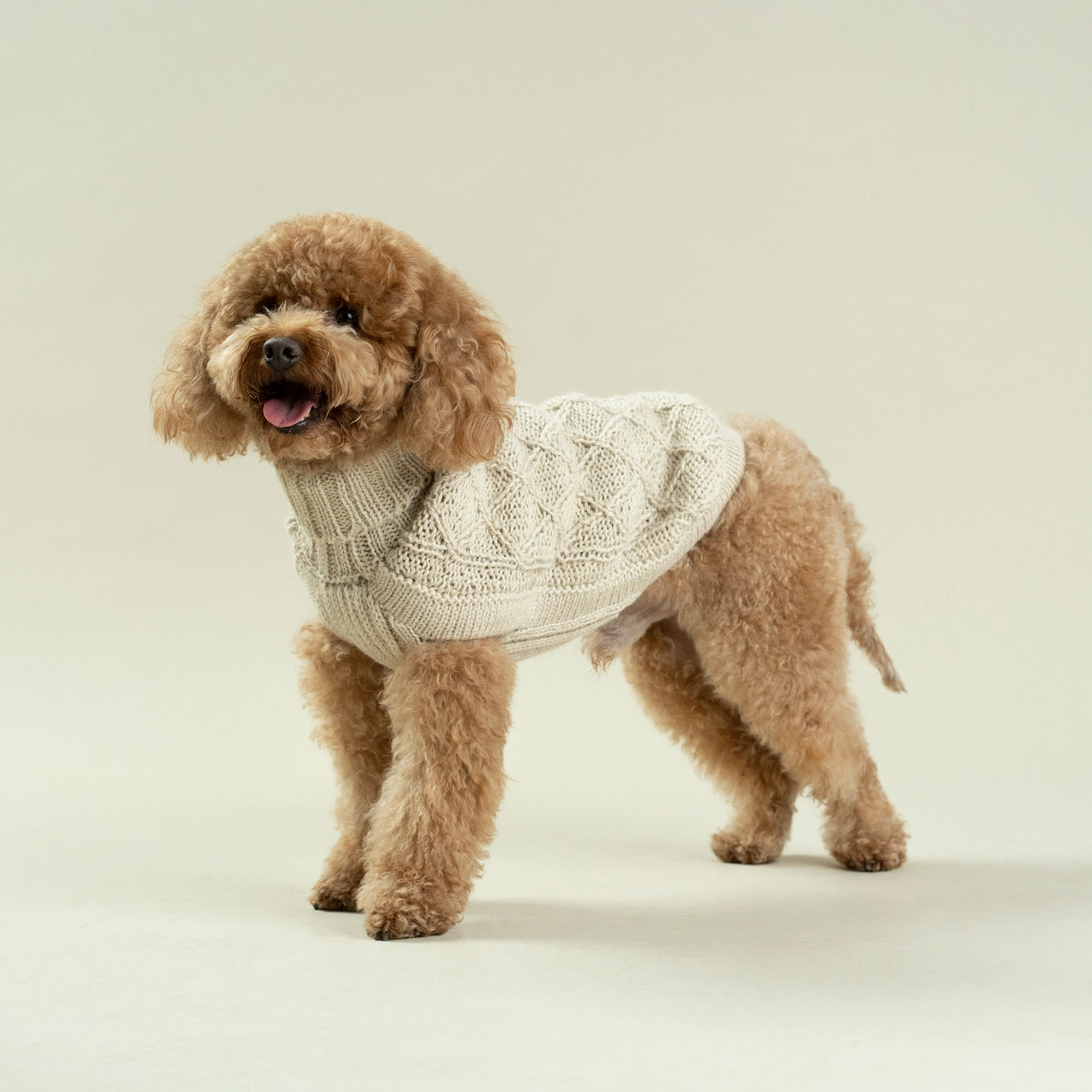 Diamond Knit – Alpaca Hundegenser Natural