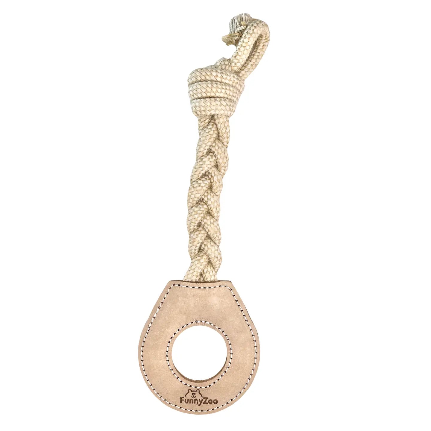 Circle Rope - Naturlig hundeleke i semsket skinn