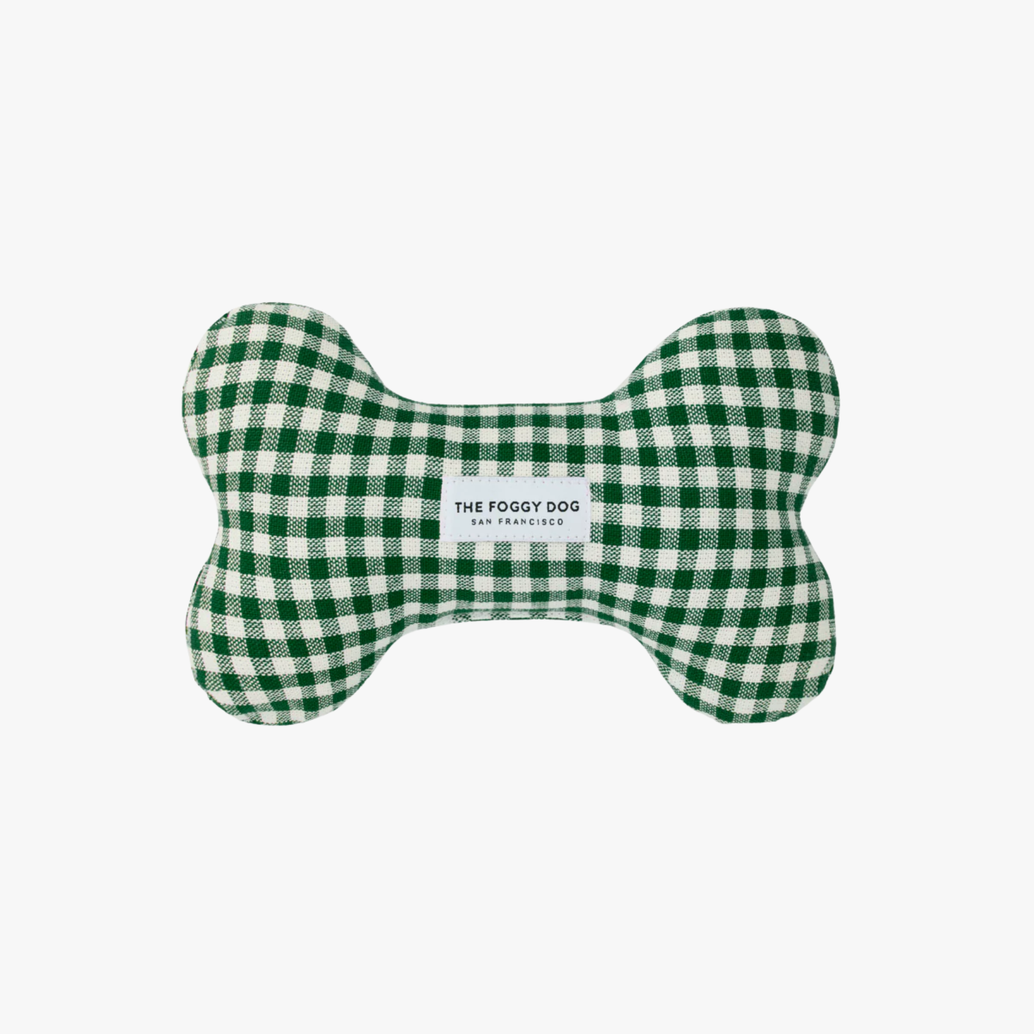 Evergreen Gingham Dog Bone - Pipeleke i stoff