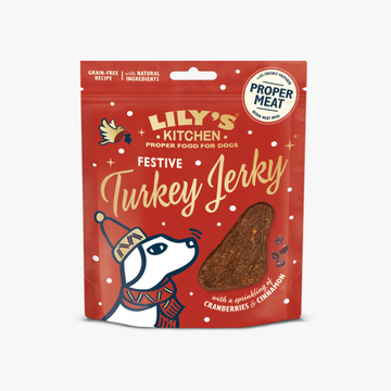 Lily’s Kitchen Festive Turkey Jerky – Julegodbit med kalkun 70g