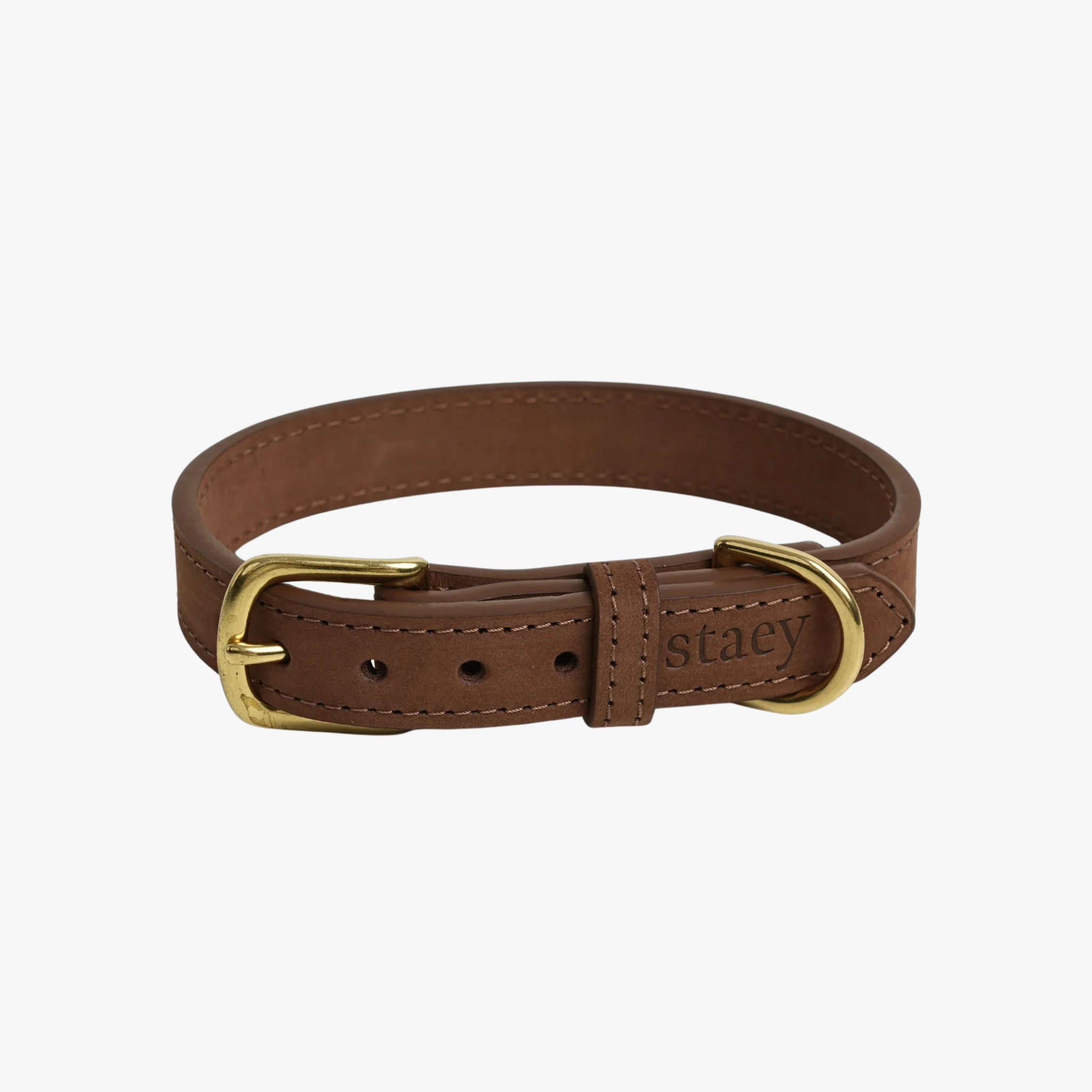 Grace Chestnut - Hundehalsbånd i skinn