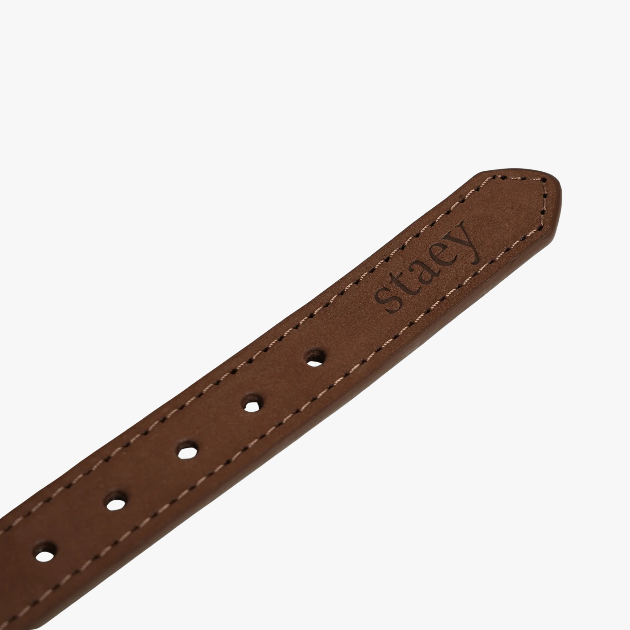 Grace - Skinn halsbånd | Chestnut