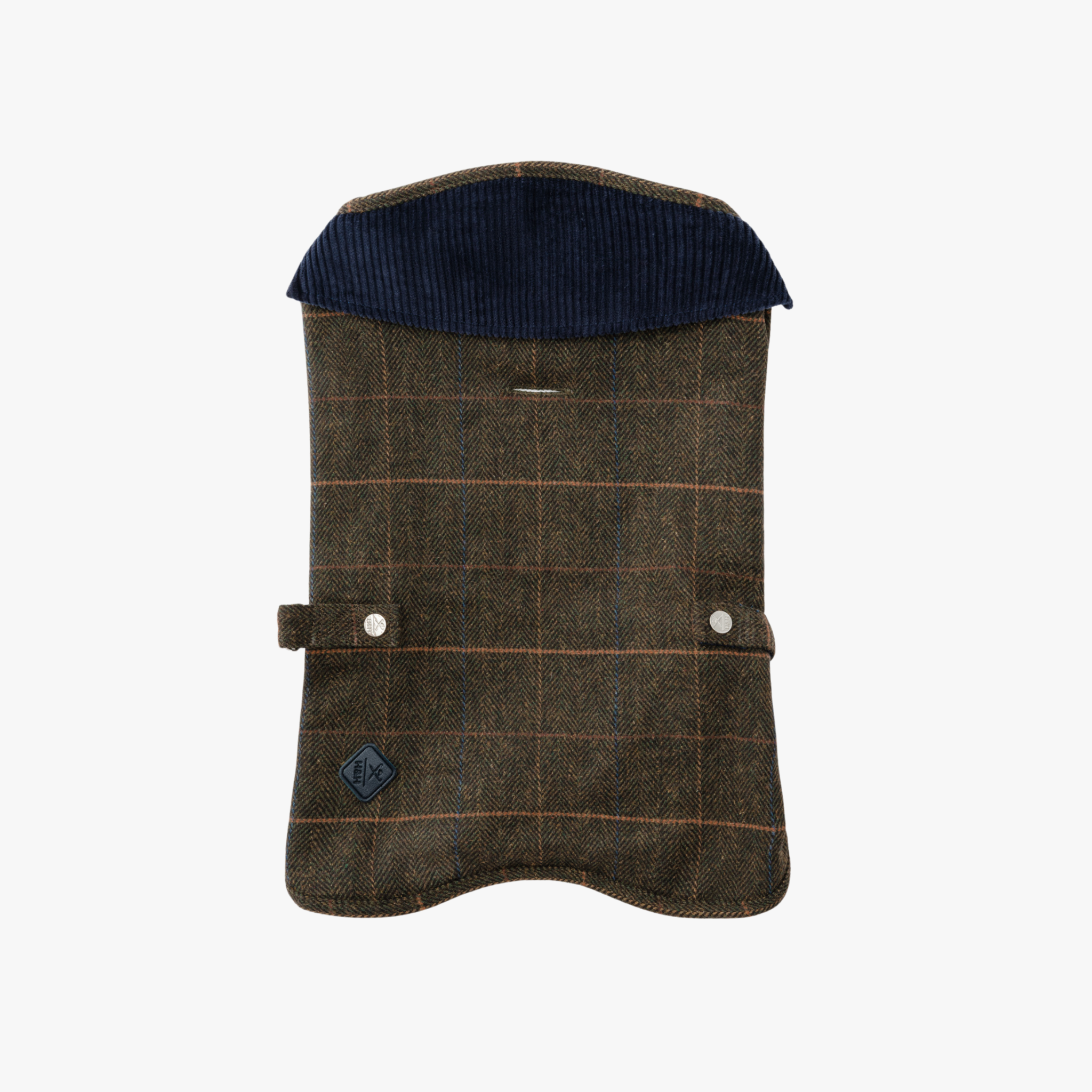 Hackett x Hugo & Hudson – Tweed hundejakke | Dark Green Checked Herringbone