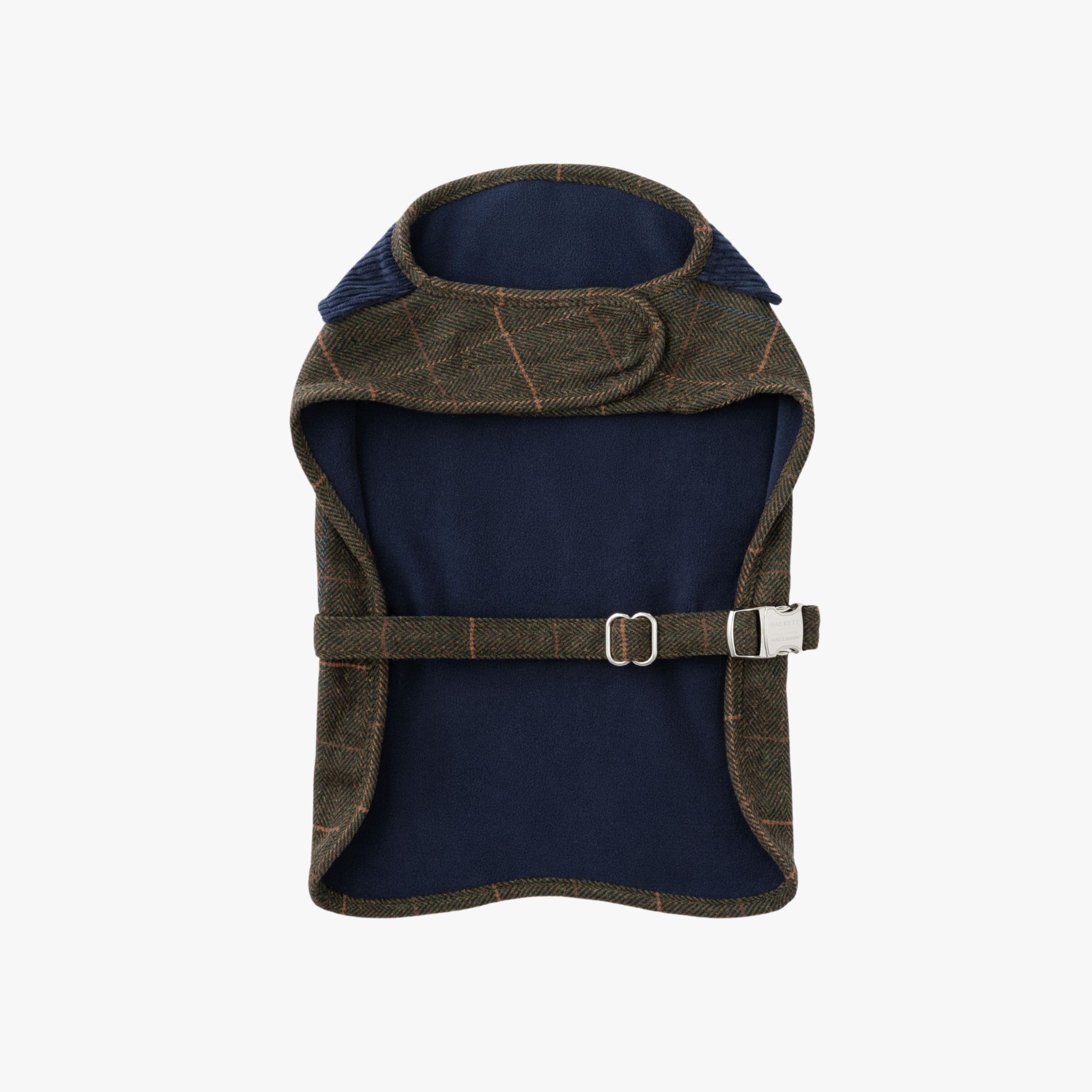 Hackett x Hugo & Hudson – Tweed hundejakke | Dark Green Checked Herringbone