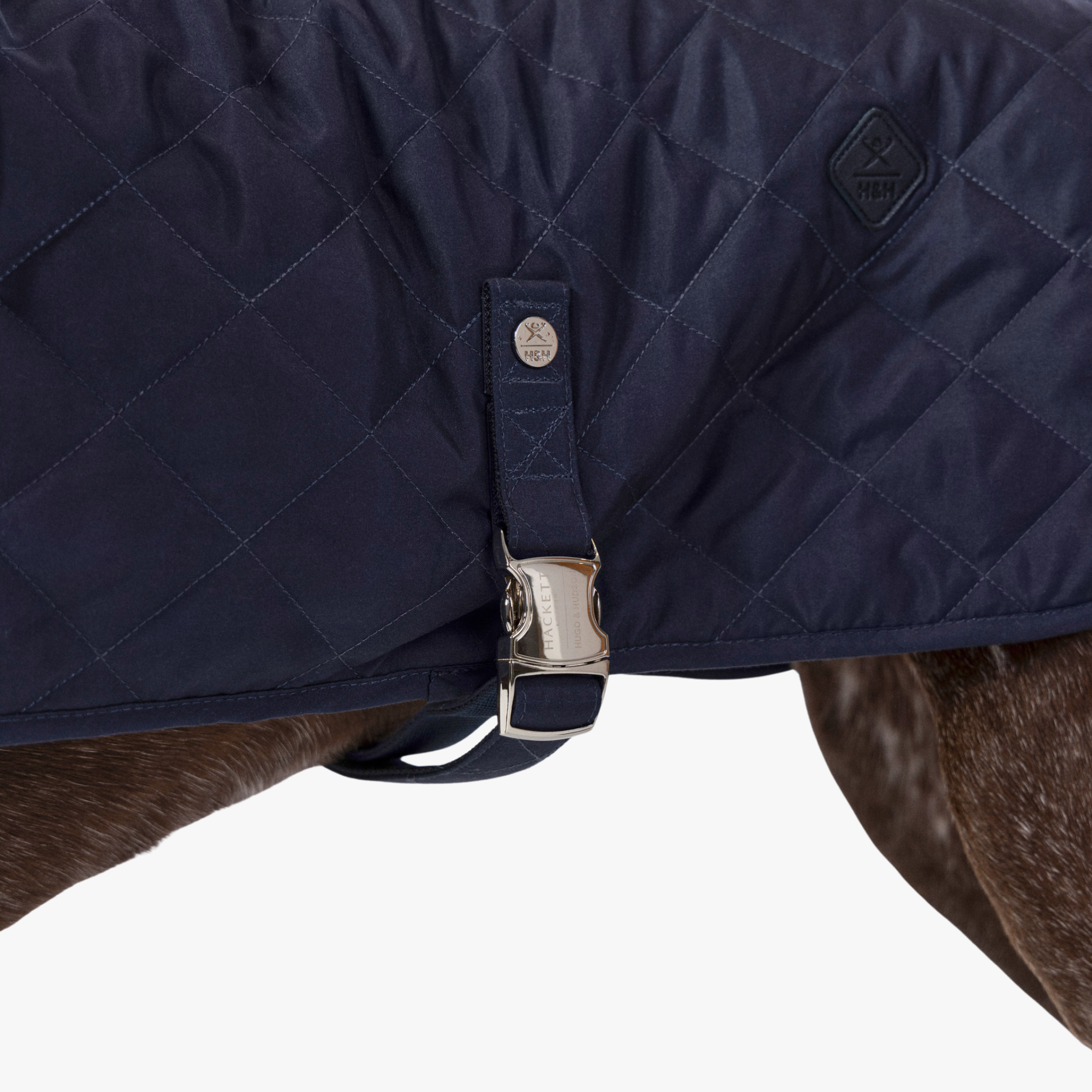 Hackett x Hugo & Hudson – Vattert hundejakke (Navy)
