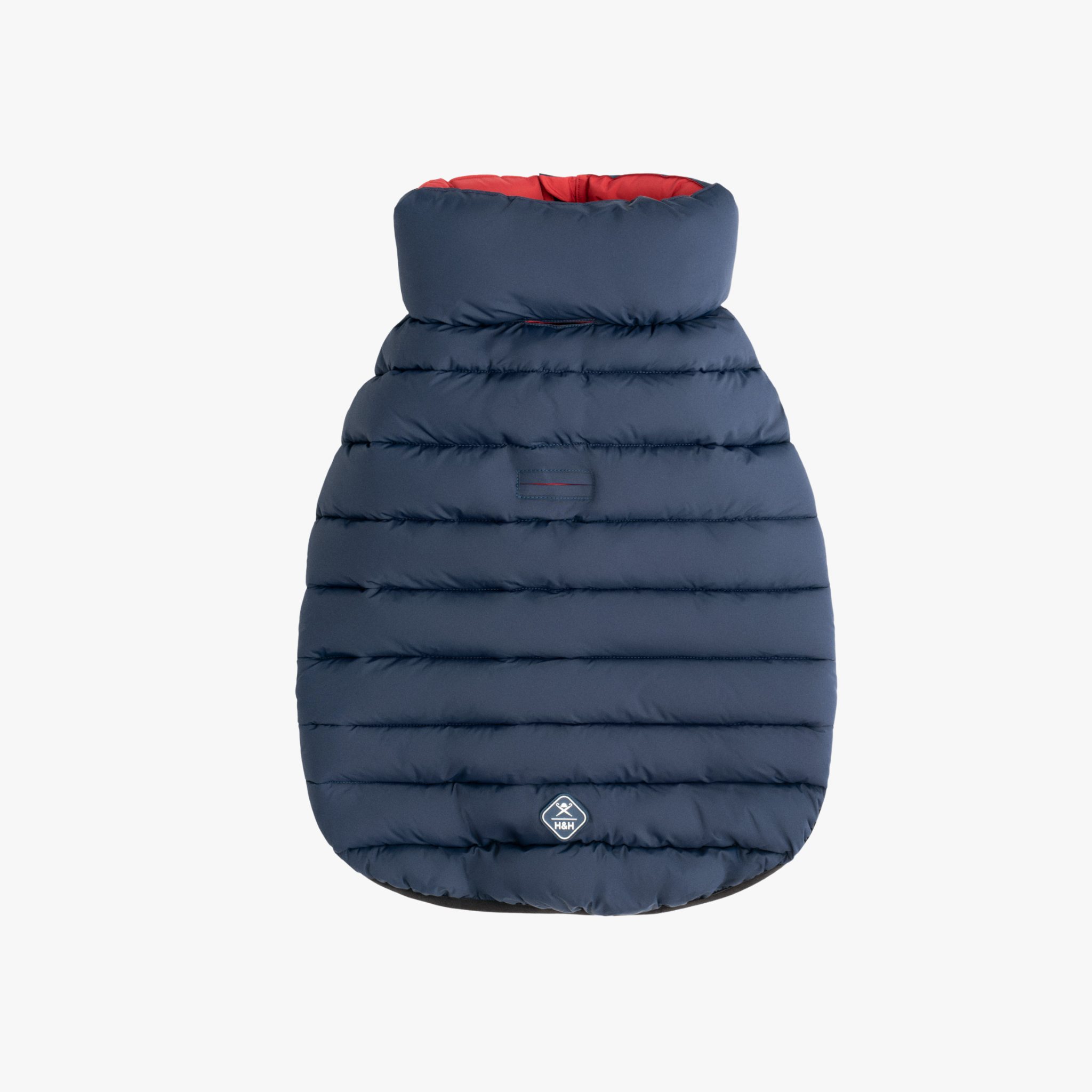 Hackett x Hugo & Hudson – Vendbar hundejakke (Navy & Berry)