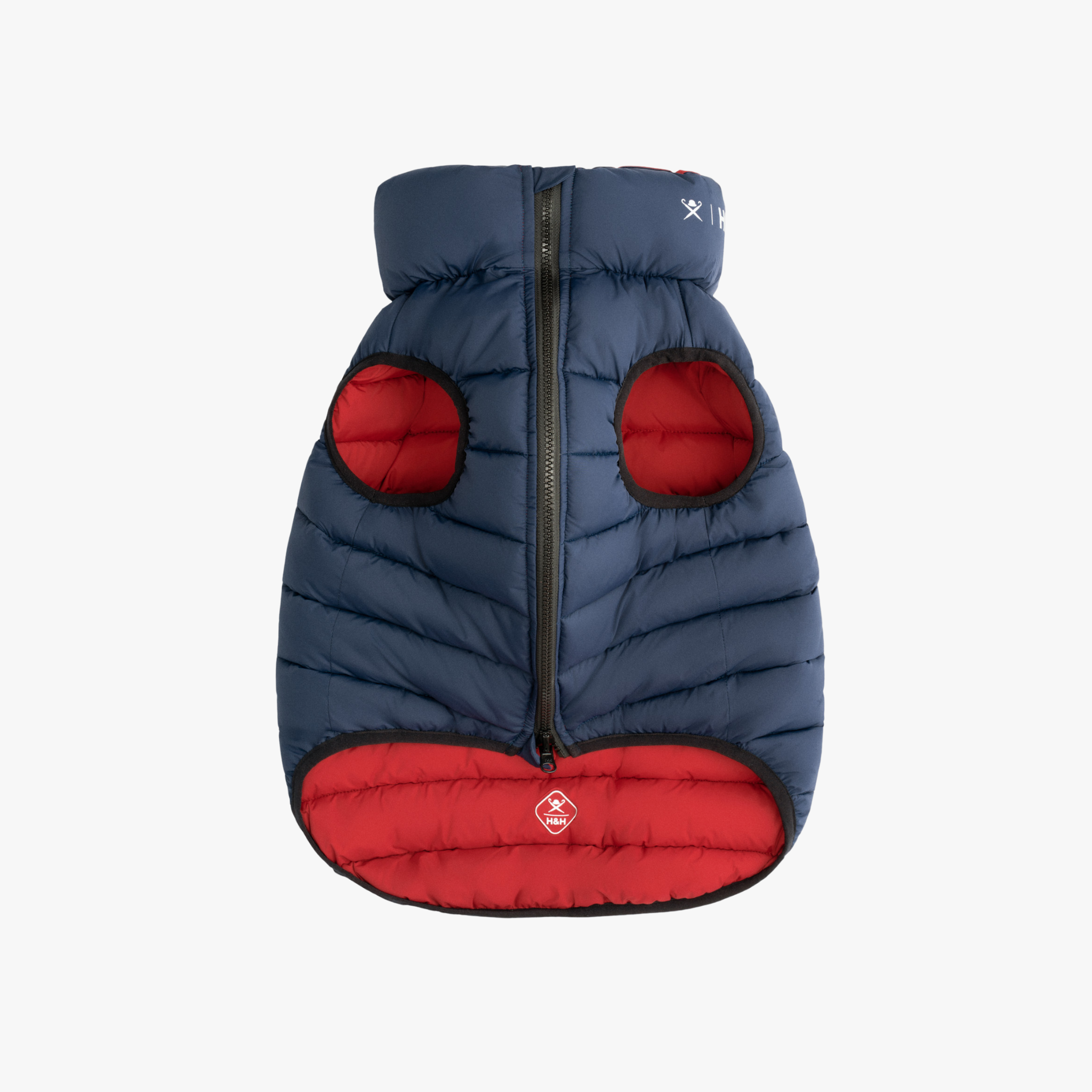 Hackett x Hugo & Hudson – Vendbar hundejakke (Navy & Berry)