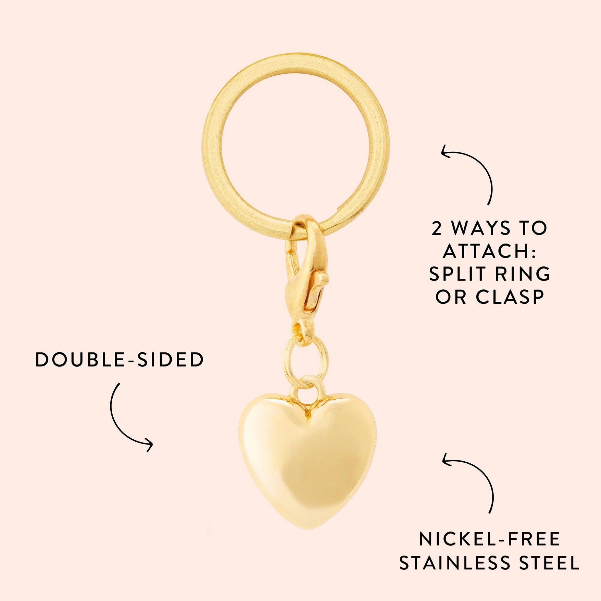 Heart of Gold Charm - Halsbåndsmykke