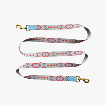 Hey Lana - Justerbart hundebånd 2m | Coral/Blue