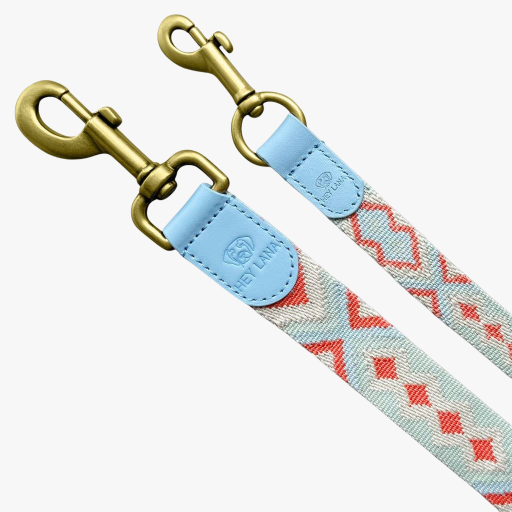 Hey Lana - Justerbart hundebånd 2m | Coral/Blue