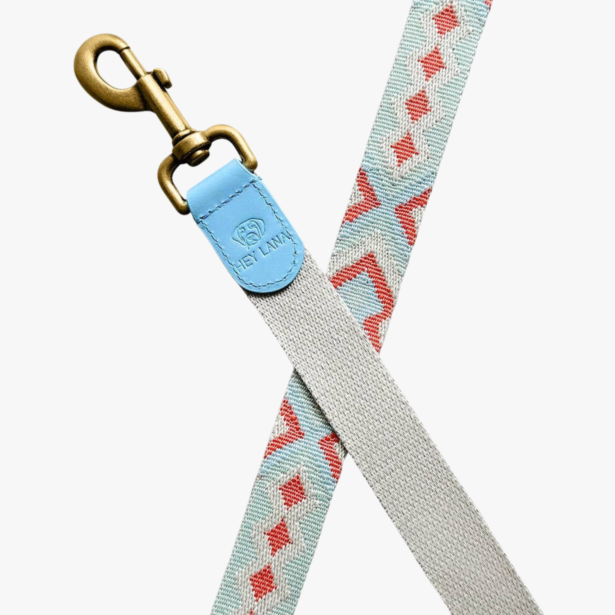 Hey Lana - Justerbart hundebånd 2m | Coral/Blue