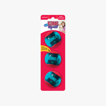KONG Squeezz Action Ball – Hundeball med pipelyd