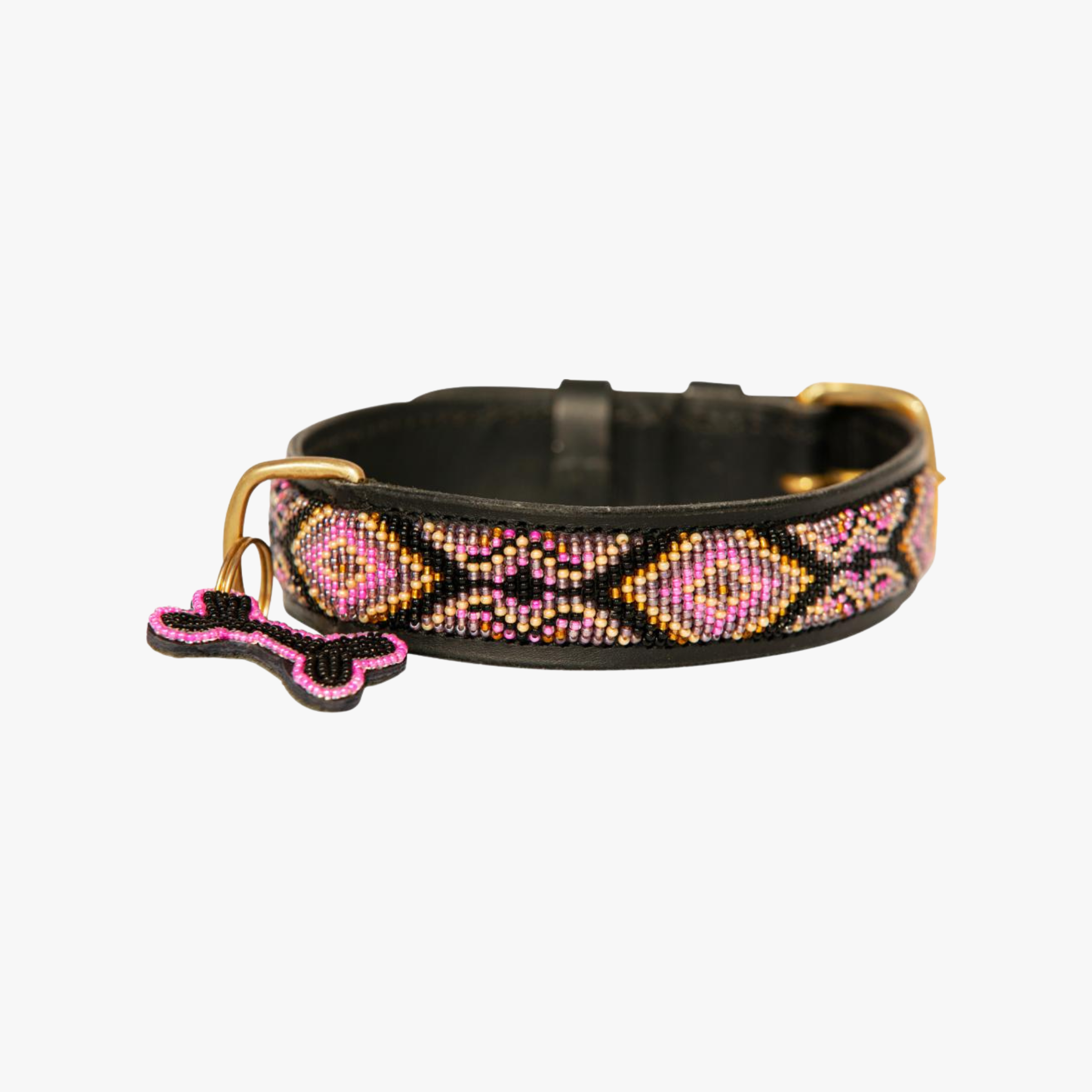 Kampuni Ombima - Perlehalsbånd hund | Rosa