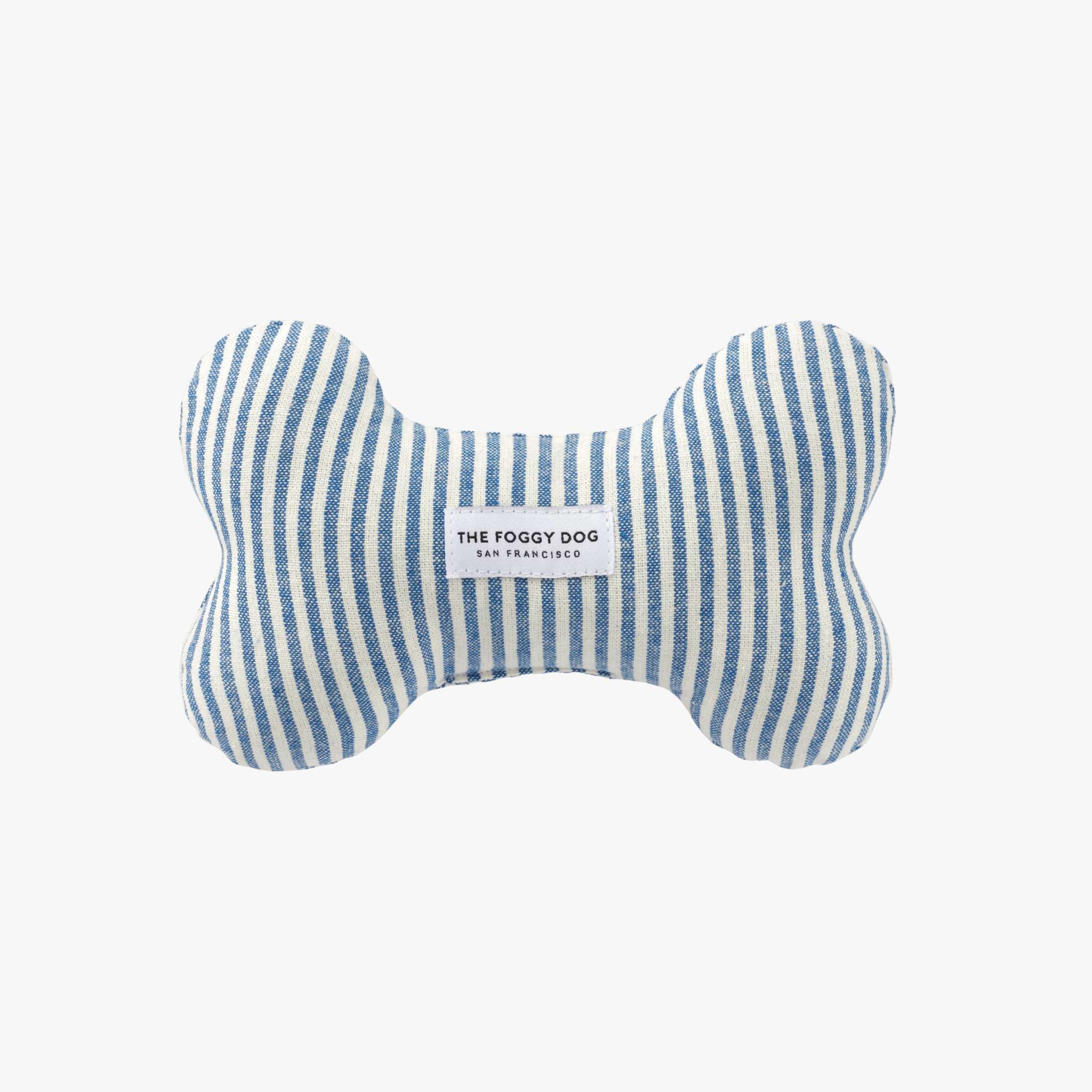 Lake Blue Stripe Dog Bone - Pipeleke i stoff