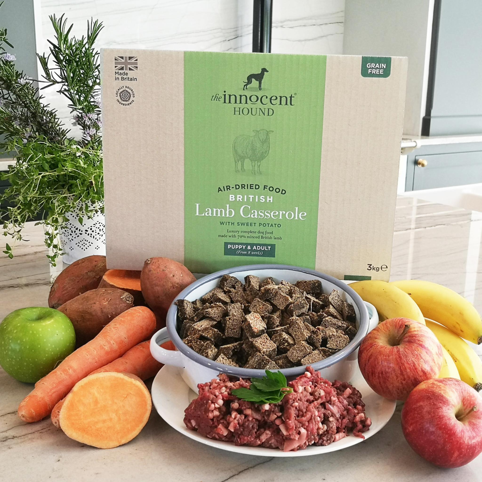 The Innocent Hound British Lamb Casserole - Lufttørket hundefôr med britisk lam