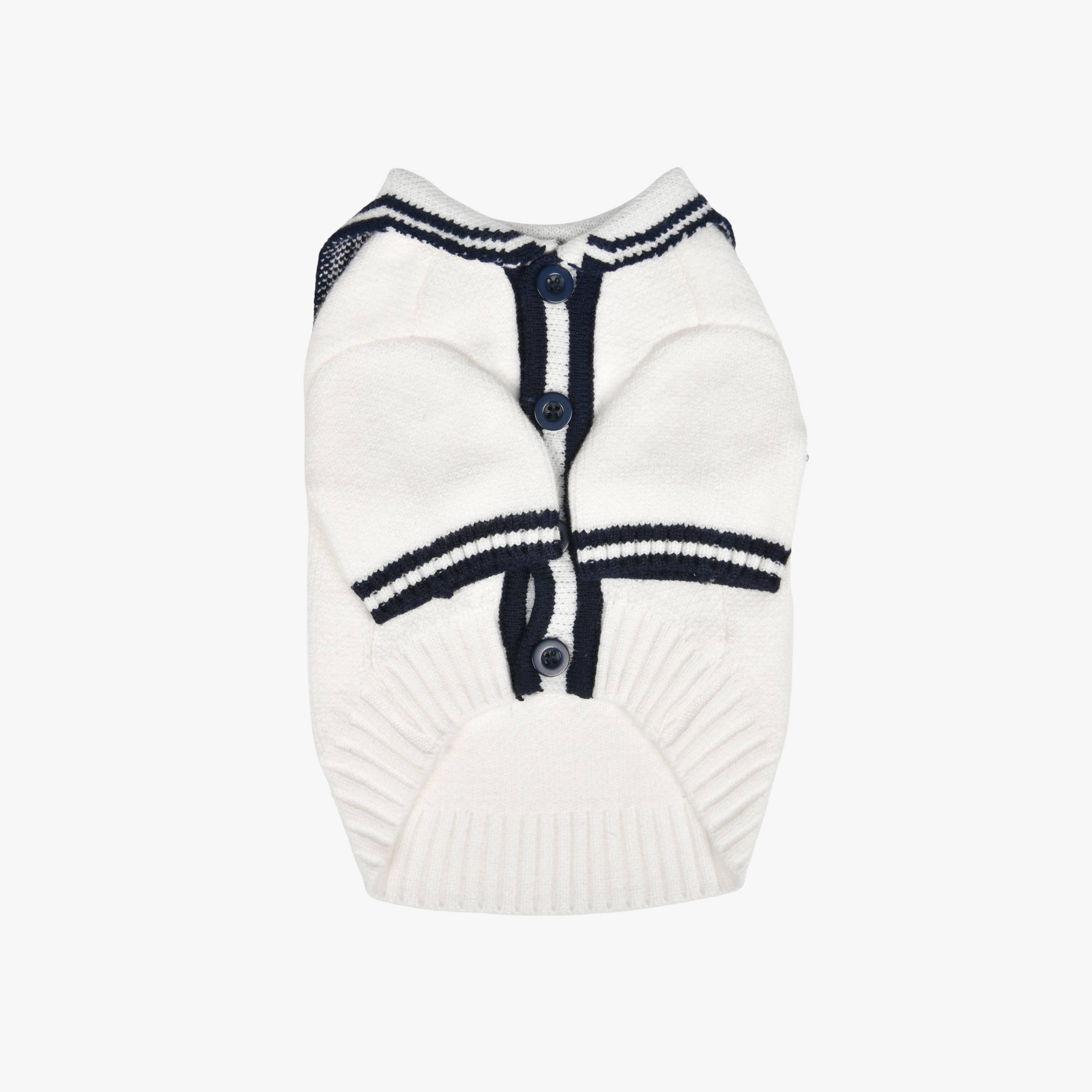 Marine Strikkecardigan for hund