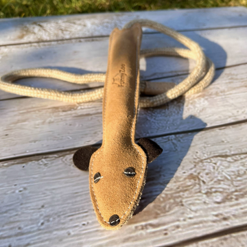 Mouse Rope - Naturlig hundeleke i semsket skinn