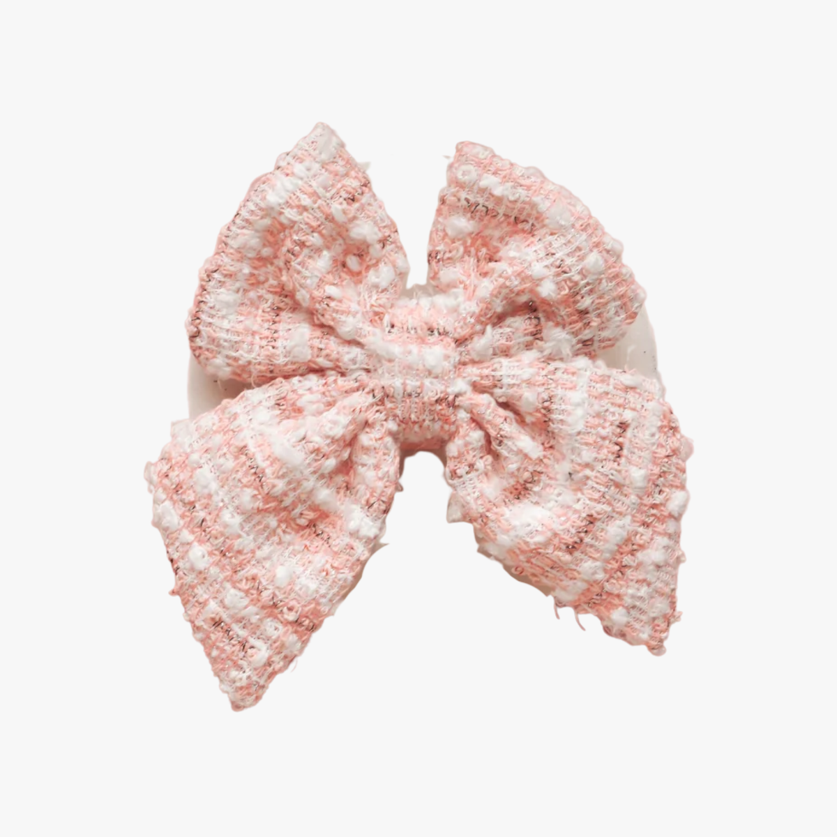 Pink Textured Tweed Sailor Bow Tie - Hundesløyfe