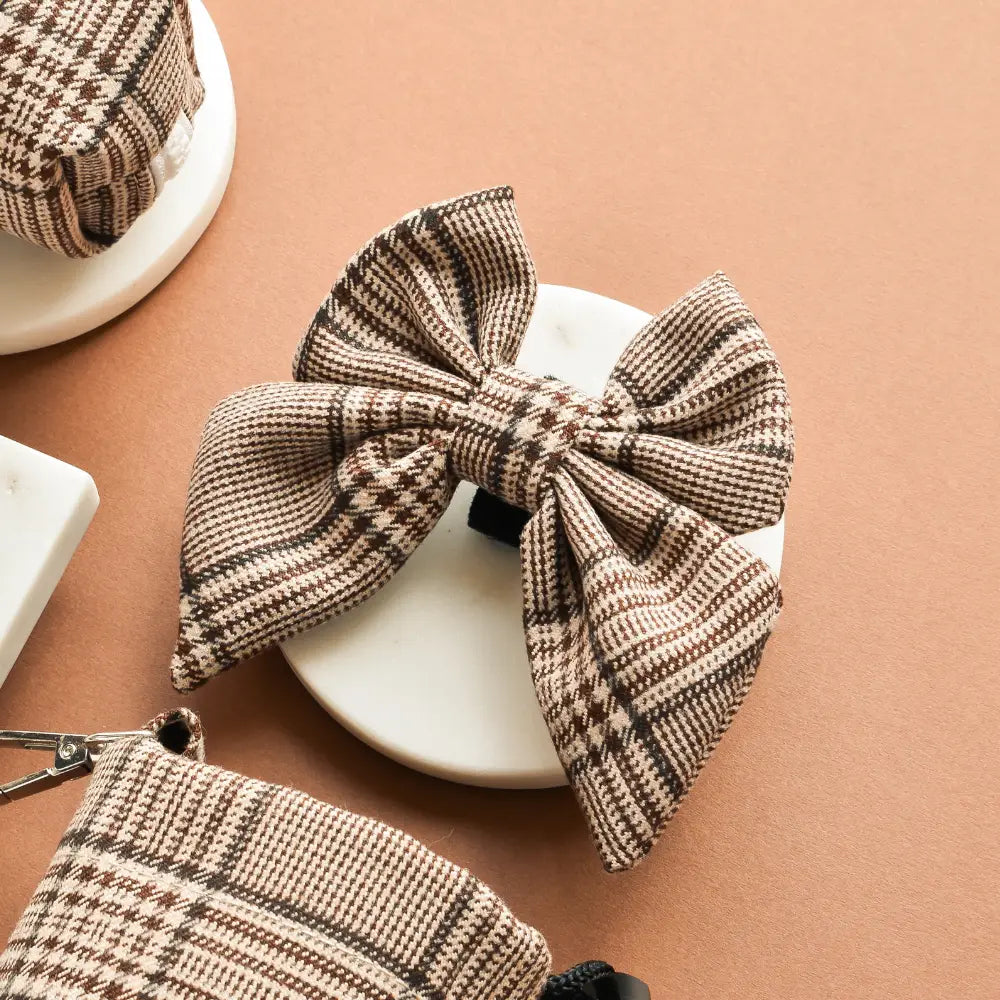 Pup Plaid Sailor Bow Tie - Hundesløyfe