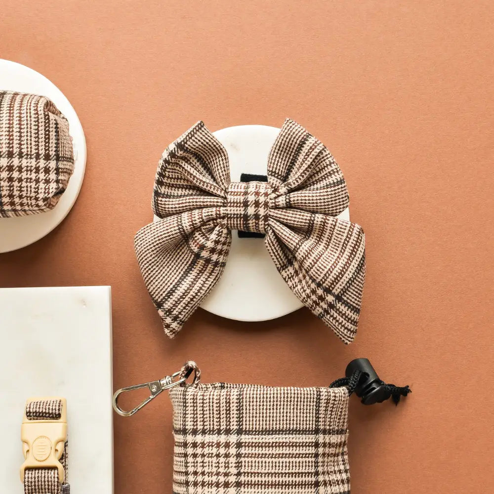 Pup Plaid Sailor Bow Tie - Hundesløyfe