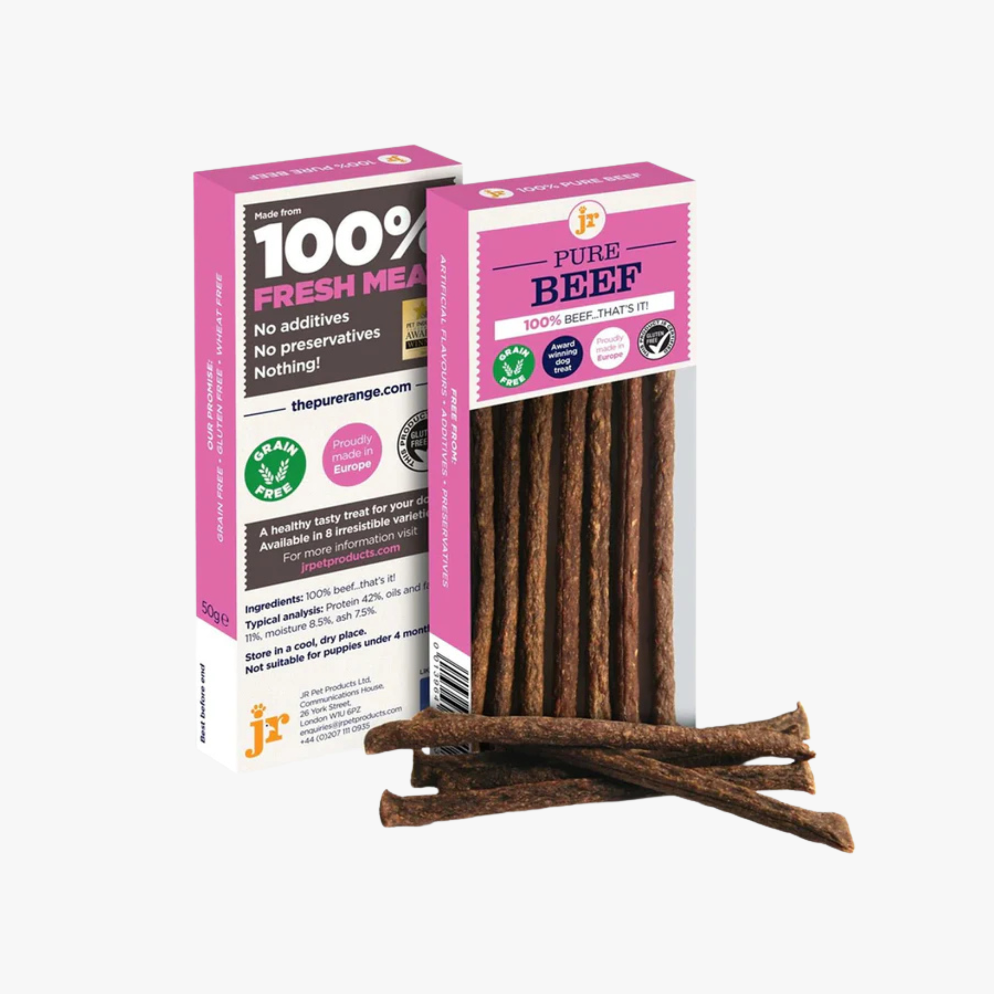 Pure Beef Meatsticks - Tyggesnacks storfekjøtt | 50g