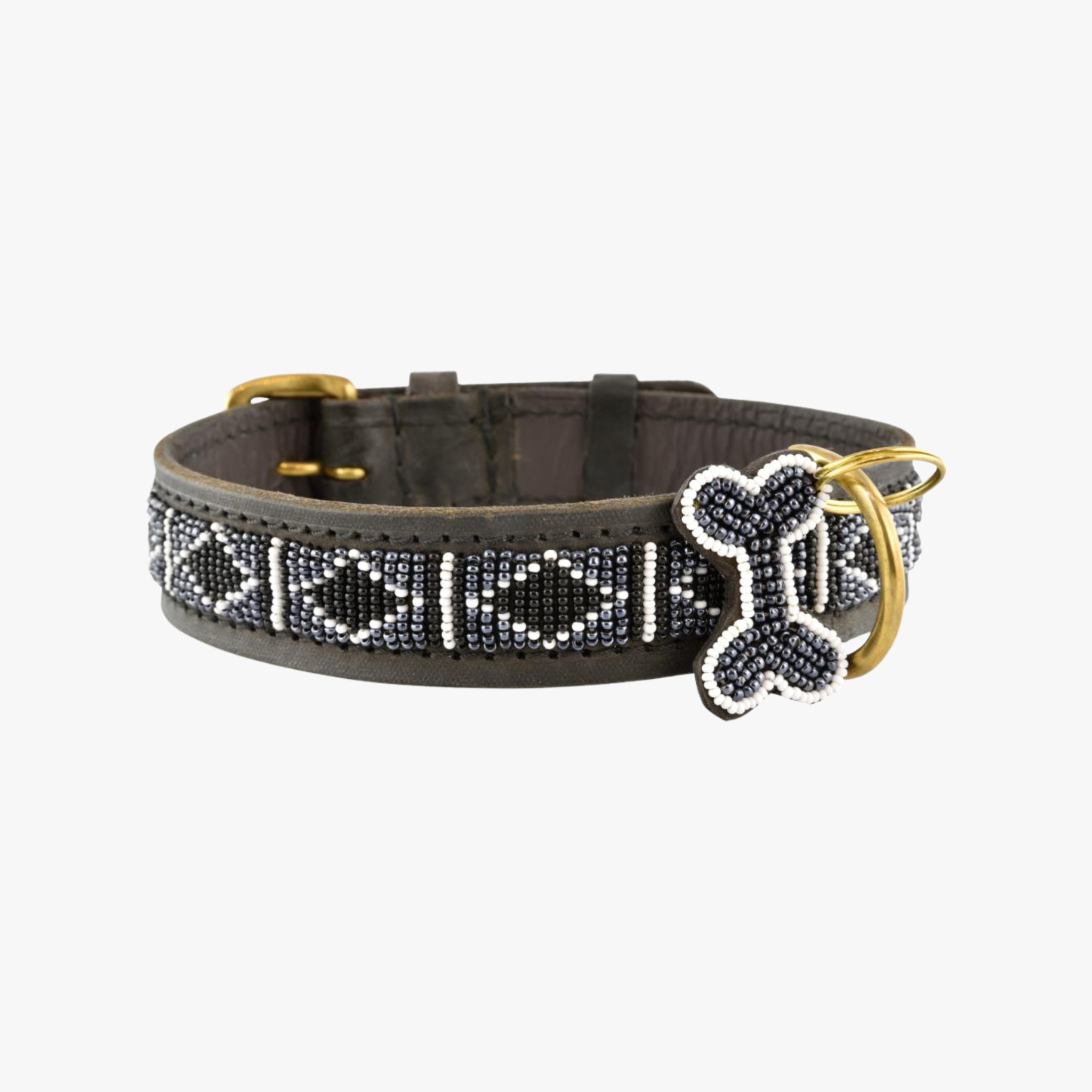 Kampuni Rafiki - Håndlaget hundehalsbånd | Sort