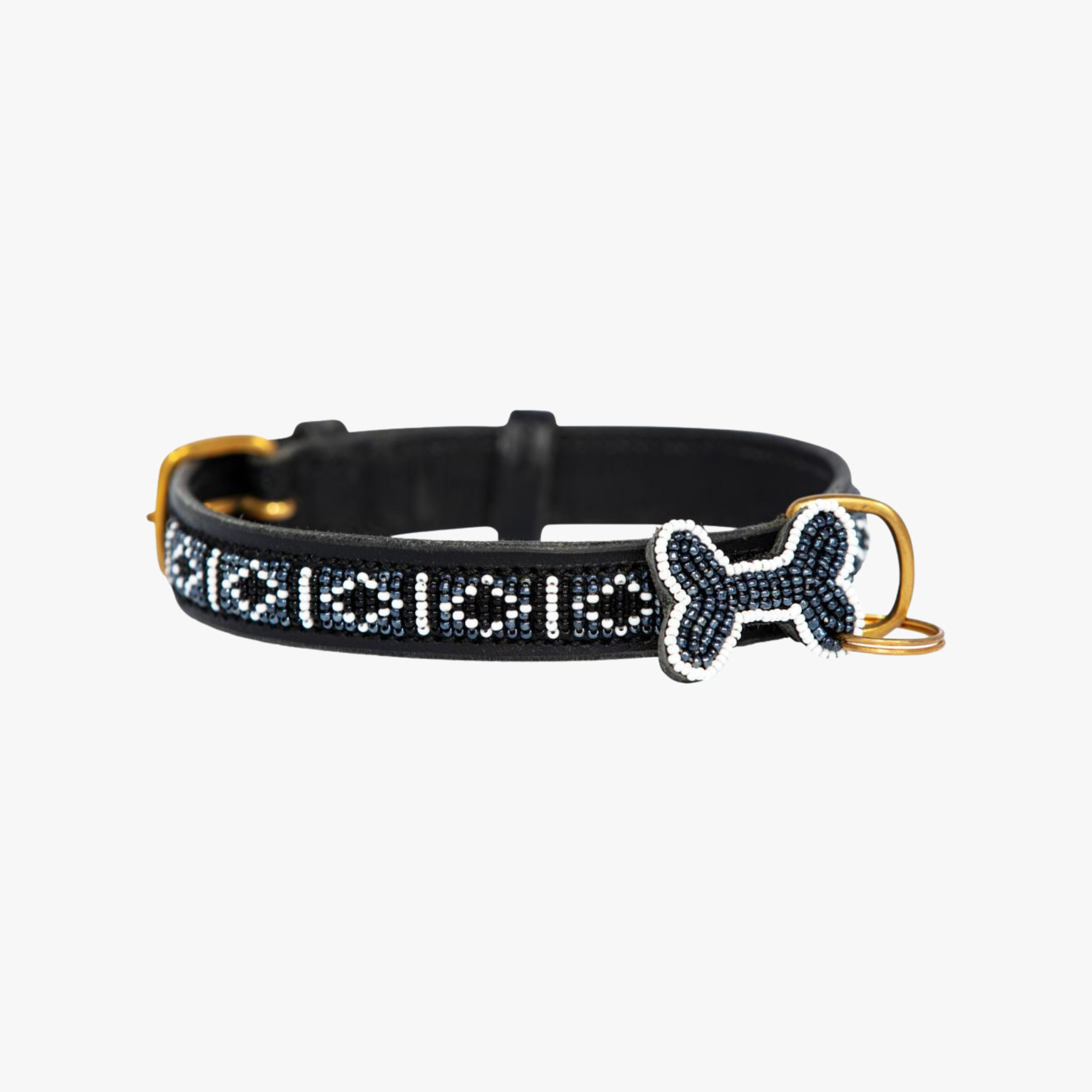 Kampuni Rafiki - Håndlaget hundehalsbånd | Sort