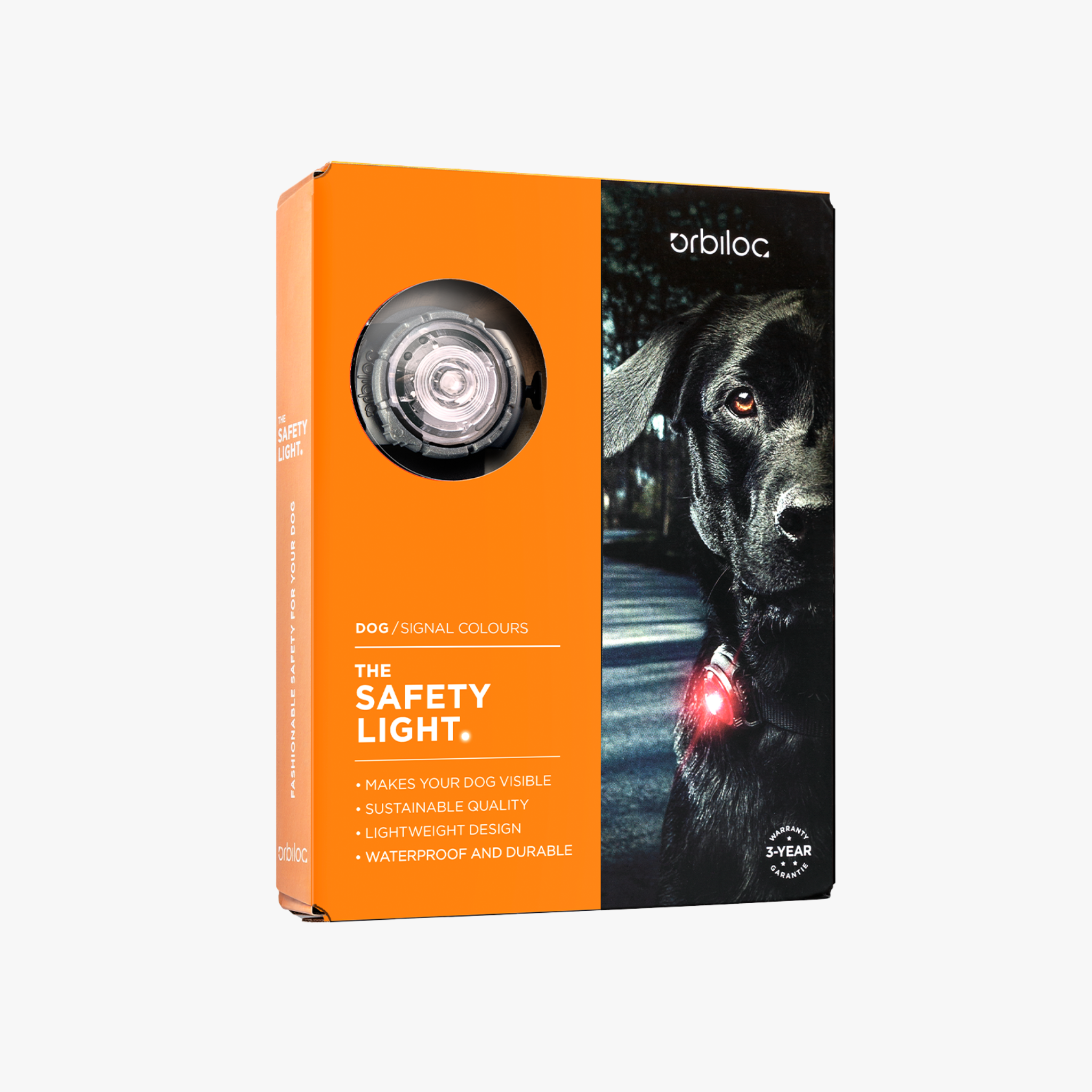 Safety light Dog Dual - LED-lys med batteri | Hvit