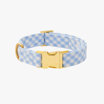 Sky Blue Gingham Spring - Hundehalsbånd