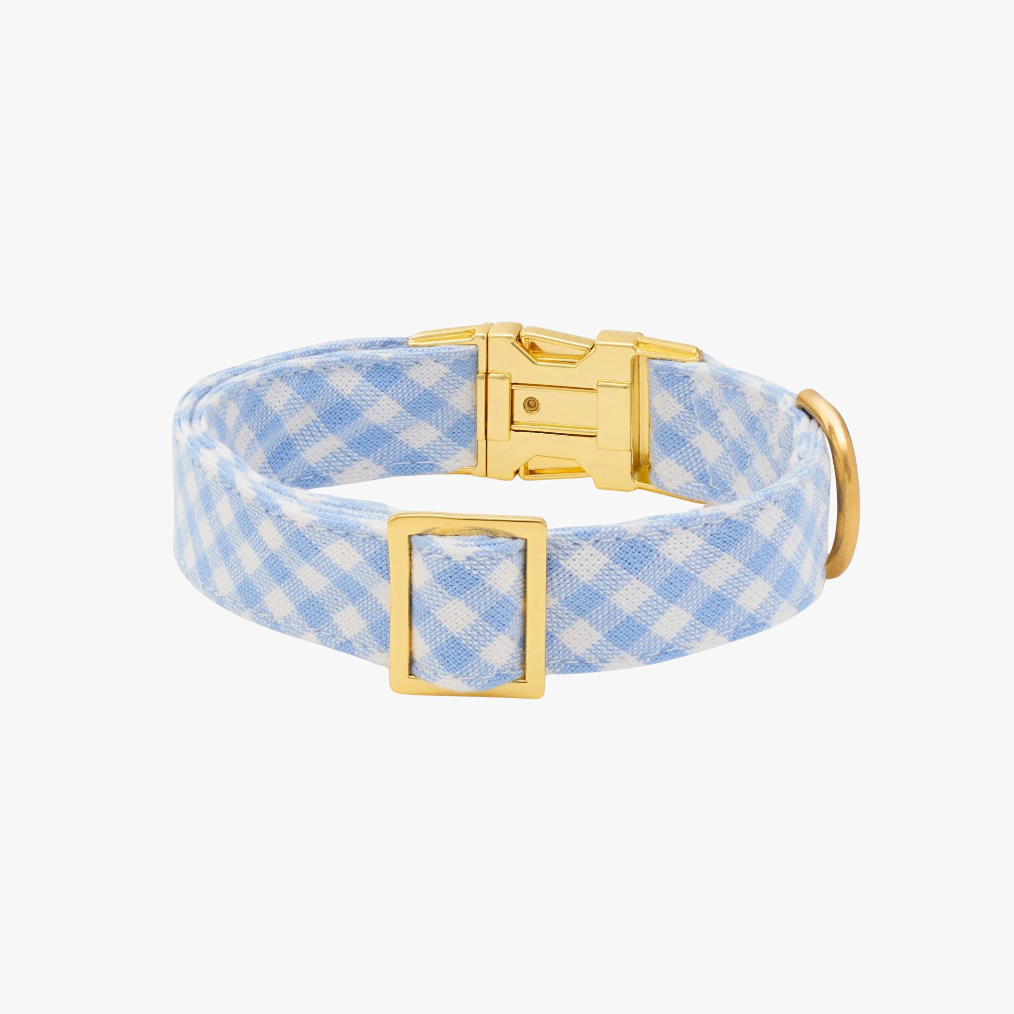 Sky Blue Gingham Spring - Hundehalsbånd