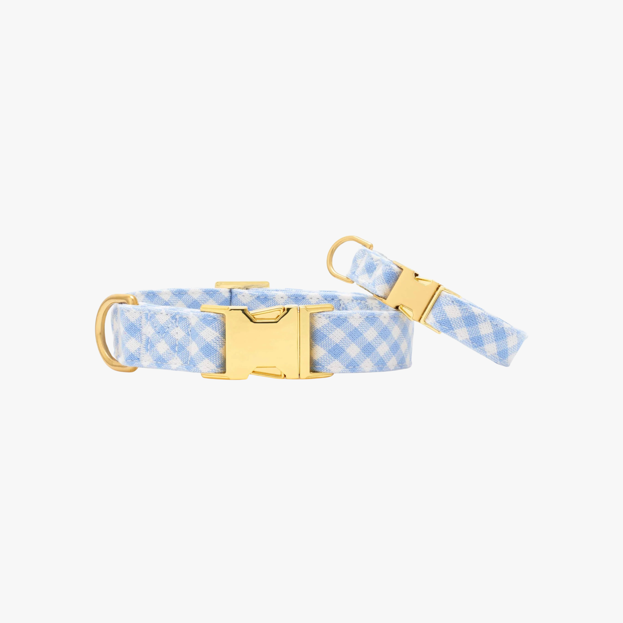 Sky Blue Gingham Spring - Hundehalsbånd