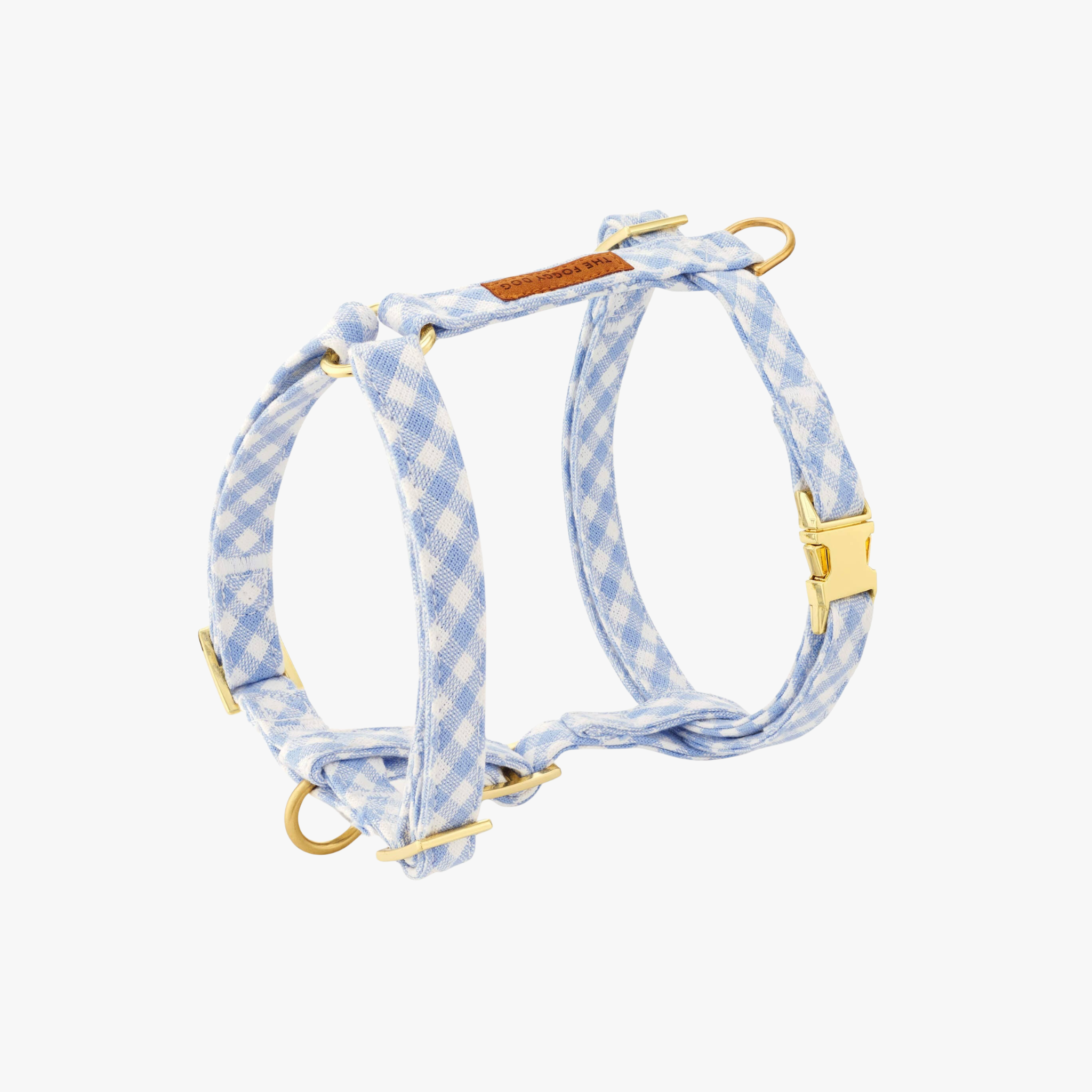 Sky Blue Gingham - Hundesele